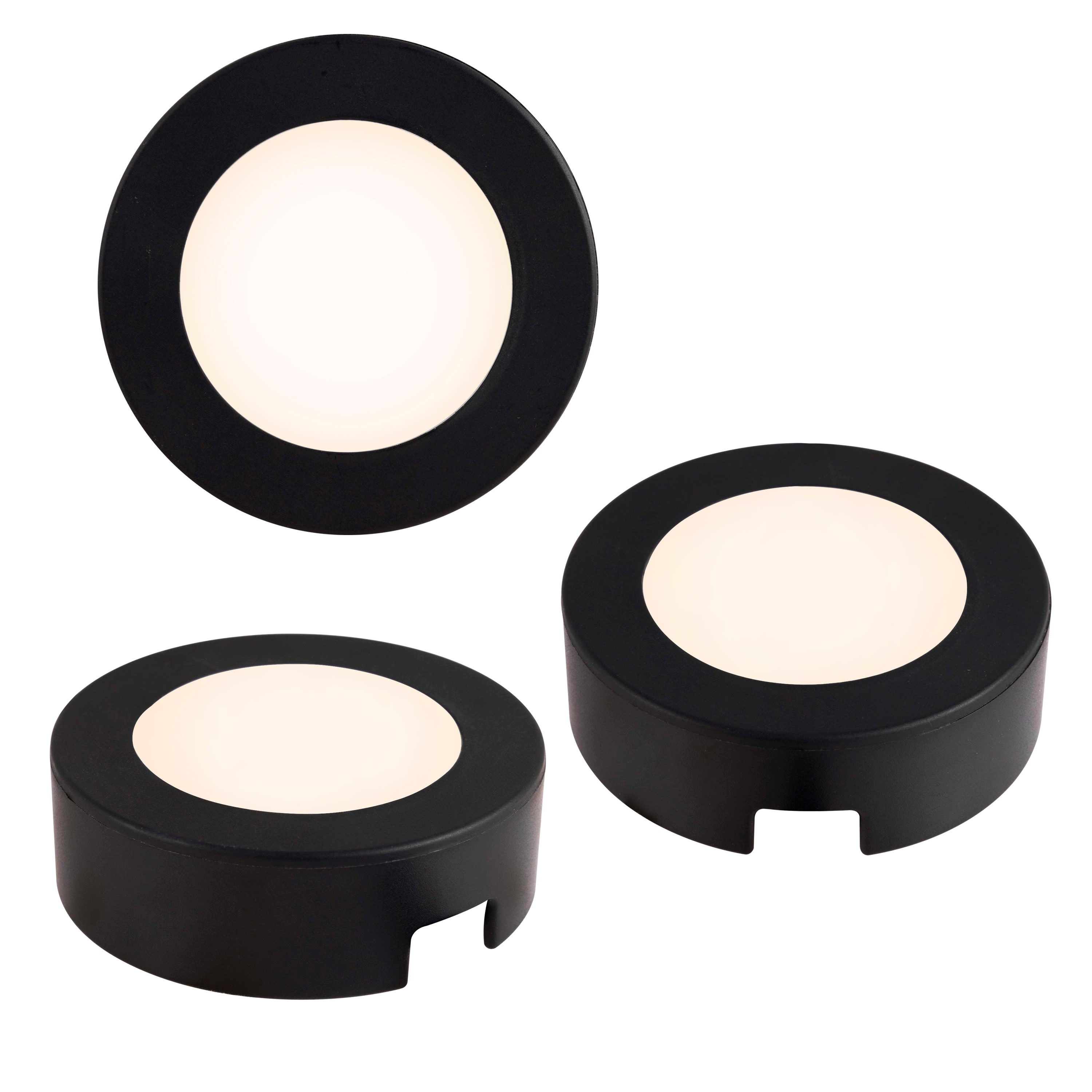 Black+decker 3-Pack LED Puck Light Kit, Warm White (LEDUC-PUCK-3WK)