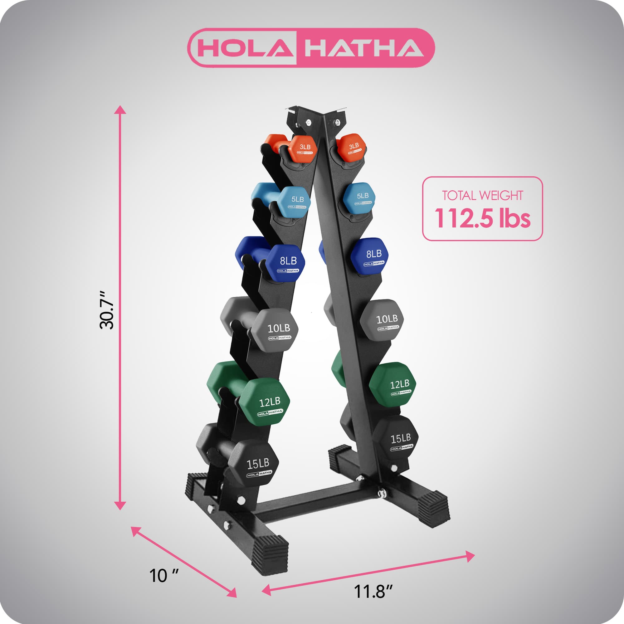 HolaHatha 396478 dumbbells - View #3