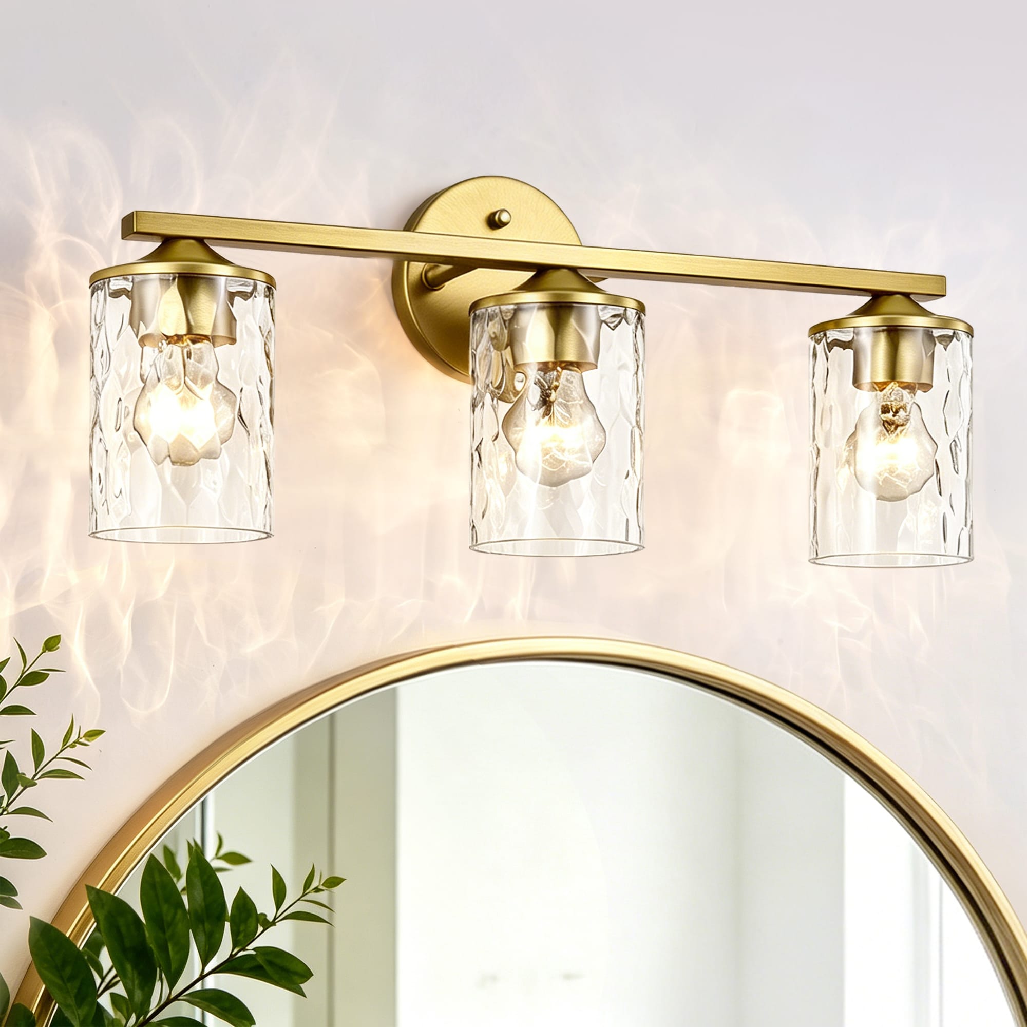 Edvivi 21.25-in 3 Light Gold Modern/contemporary Bathroom Vanity light