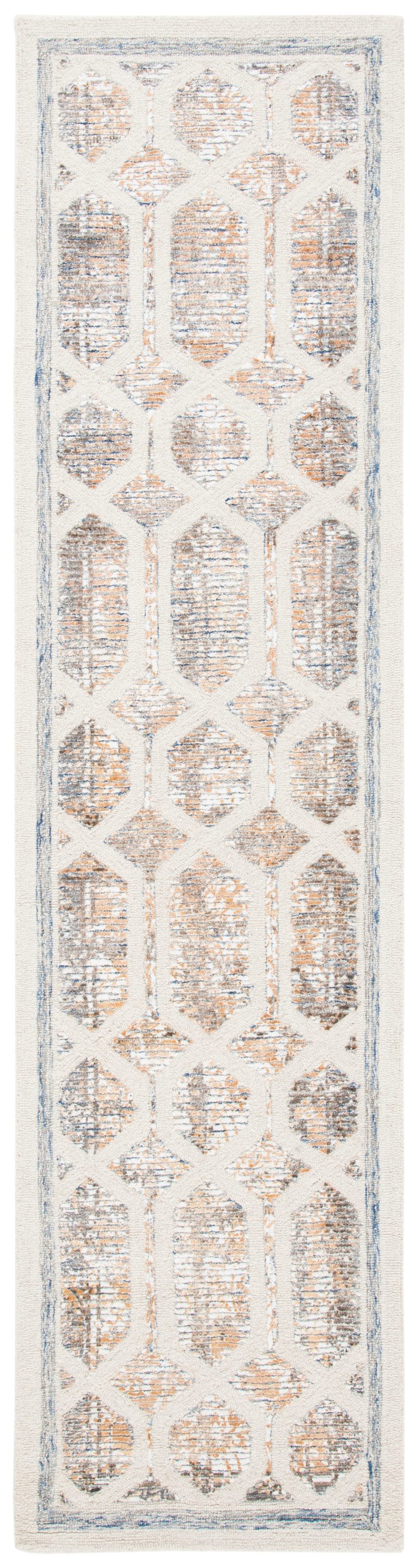 Safavieh ARR665D-29 Artistry 600 Mallaury 2 x 9 (ft) Tufted Synthetic Ivory/Gold Rectangular Indoor Abstract Bohemian/Eclectic Runner rug