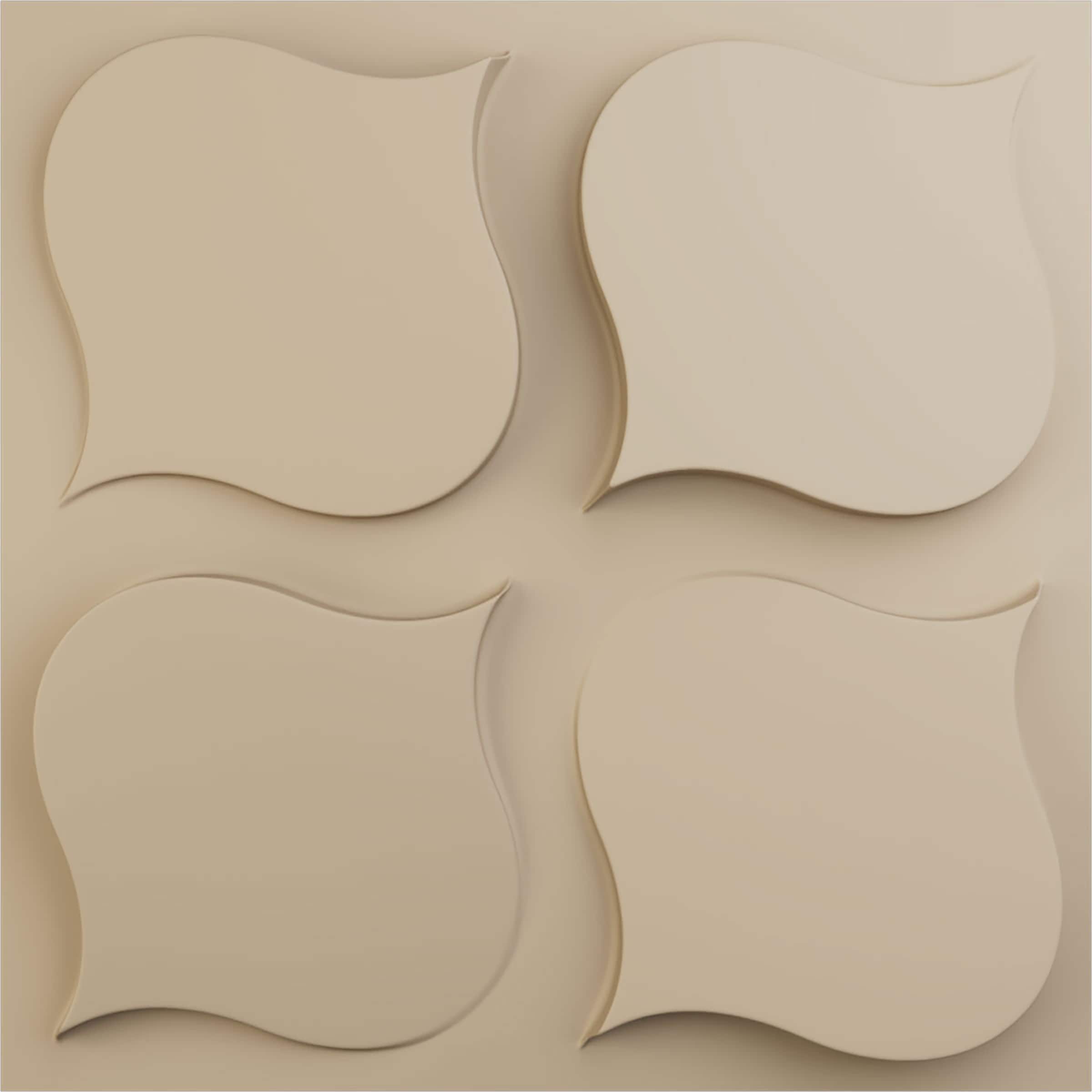 Ekena Millwork WP20X20CVGBE 19-5/8-in x 19-5/8-in Embossed Paintable/Stainable Brown/Tan PVC Geometric Wall Panel ( 2.67-sq ft )