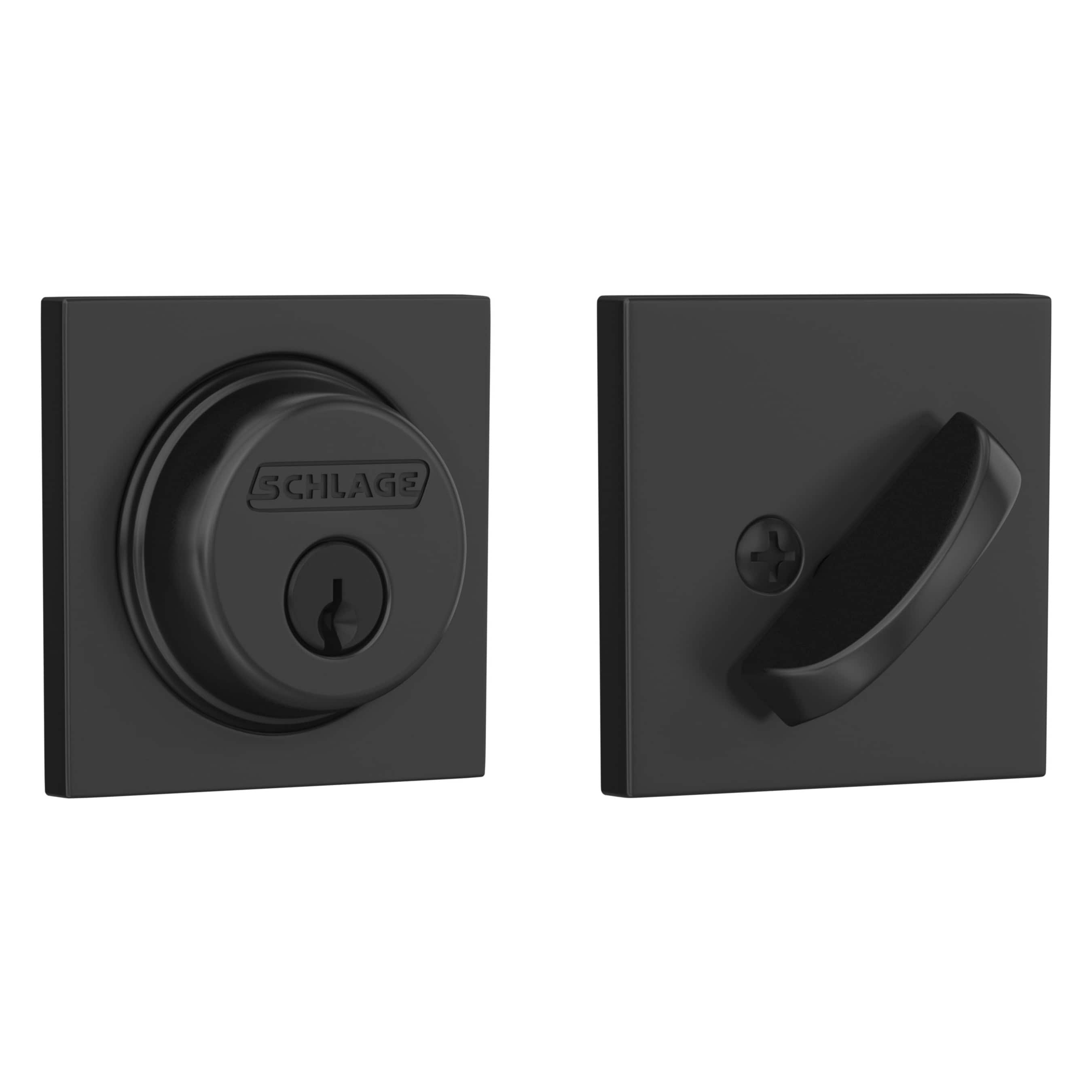 Schlage B60 N G COL 622 Single Cylinder Matte Black Single Cylinder Deadbolt