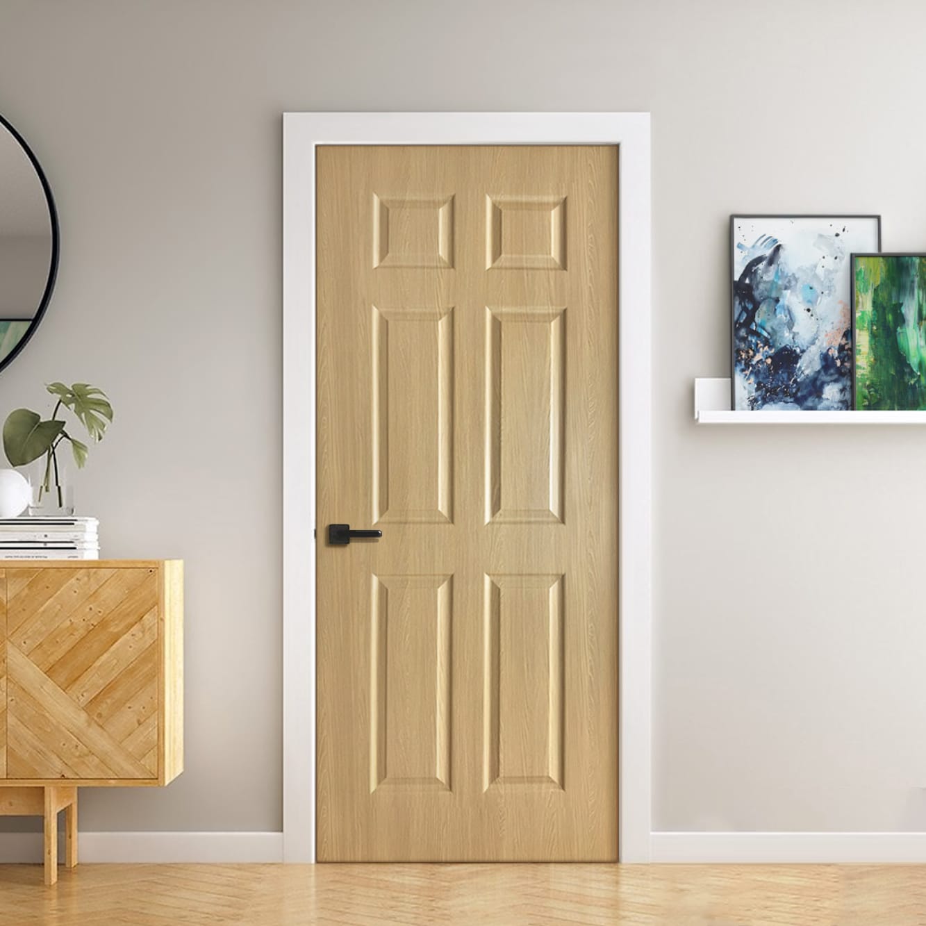 CALHOME OAK-6PANEL-80X30 Slab-Doors - View #5