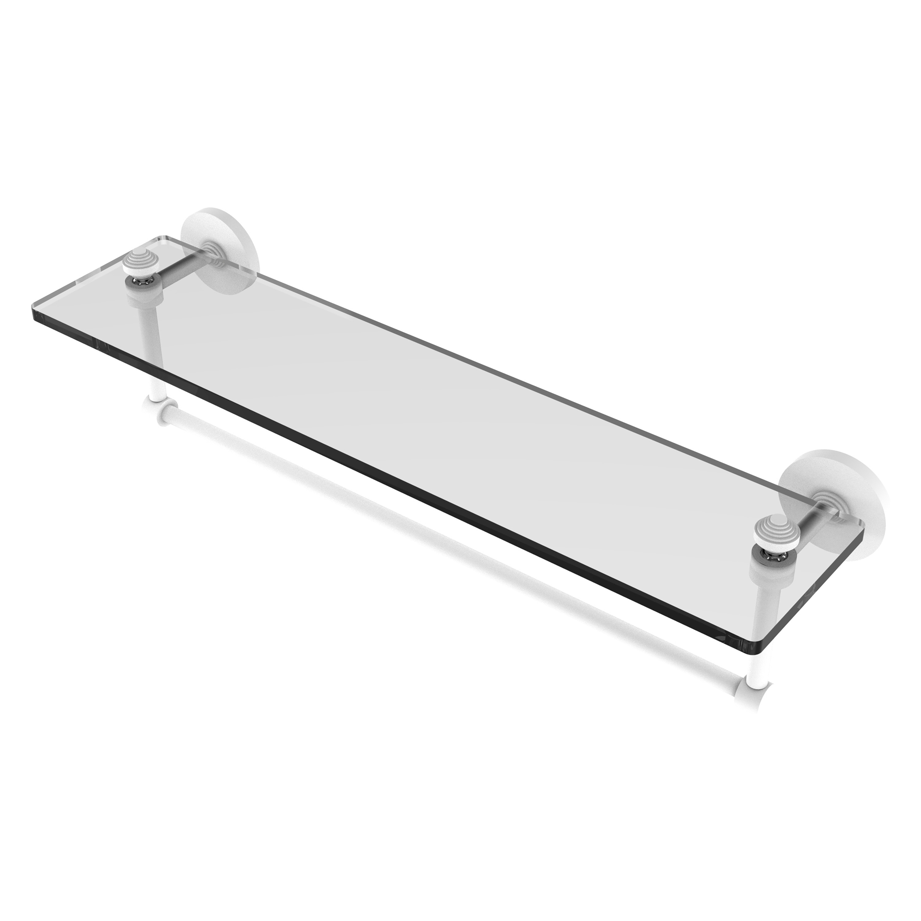 Allied Brass SB-1TB/22-WHM Southbeach Matte White Wall mount Bathroom Shelf ( 22-in x 5-in x 5-in )