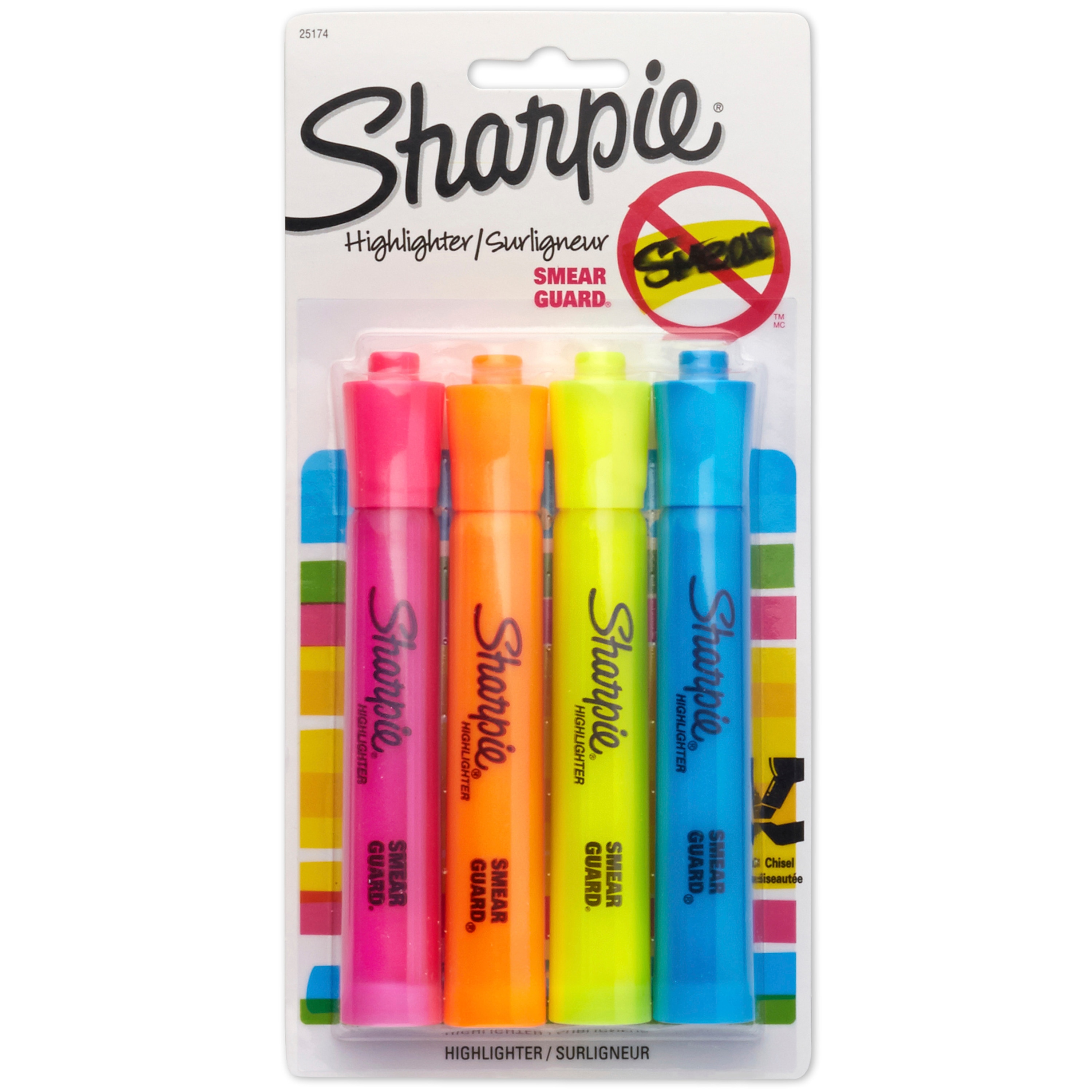 Sharpie 25174WC 4 -Pack Chisel Multi Marker