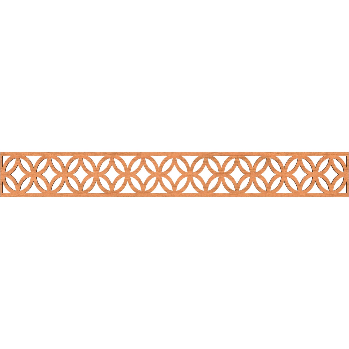 Ekena Millwork MLDA06X46CROCH Crosby Fretwork Flat Trim 6-in x 3.86-ft Cherry Brown Unfinished 2156336 Pierced Wall Panel Moulding