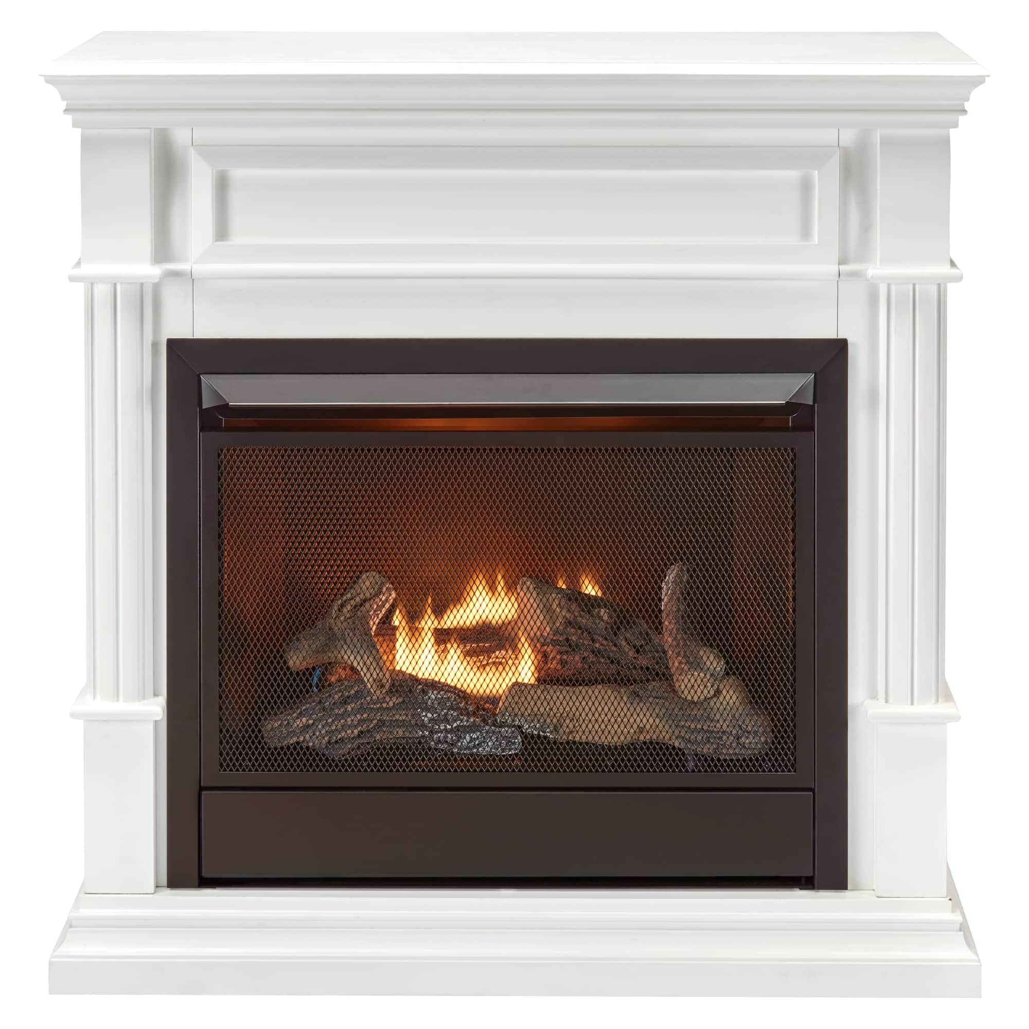 Duluth Forge 40-in White Ventless Liquid Propane Gas Fireplace
