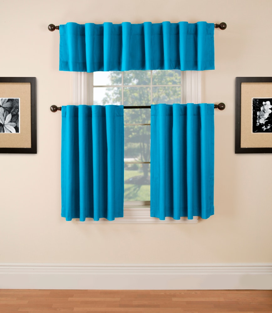 firefend LH-002-001-703 18-in China Blue Back Tab Single Curtain Panel