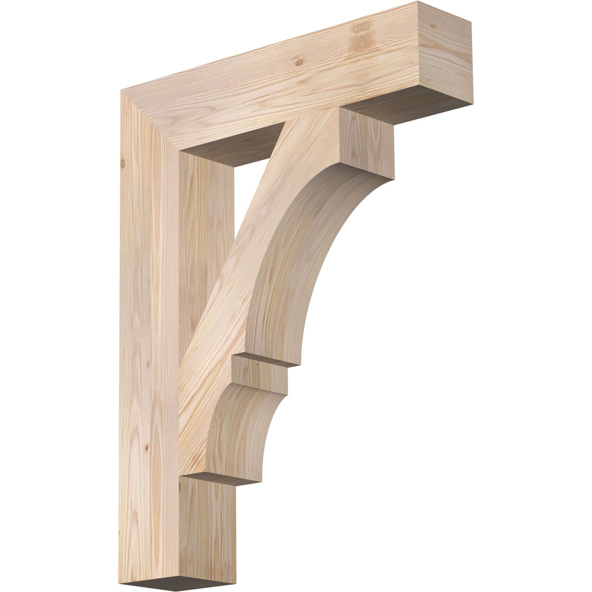 Ekena Millwork BKT06X26X34BOA05SDF Balboa block smooth 5-1/2-in x 26-in x 34-in Douglas fir Brown Wood Standard bracket