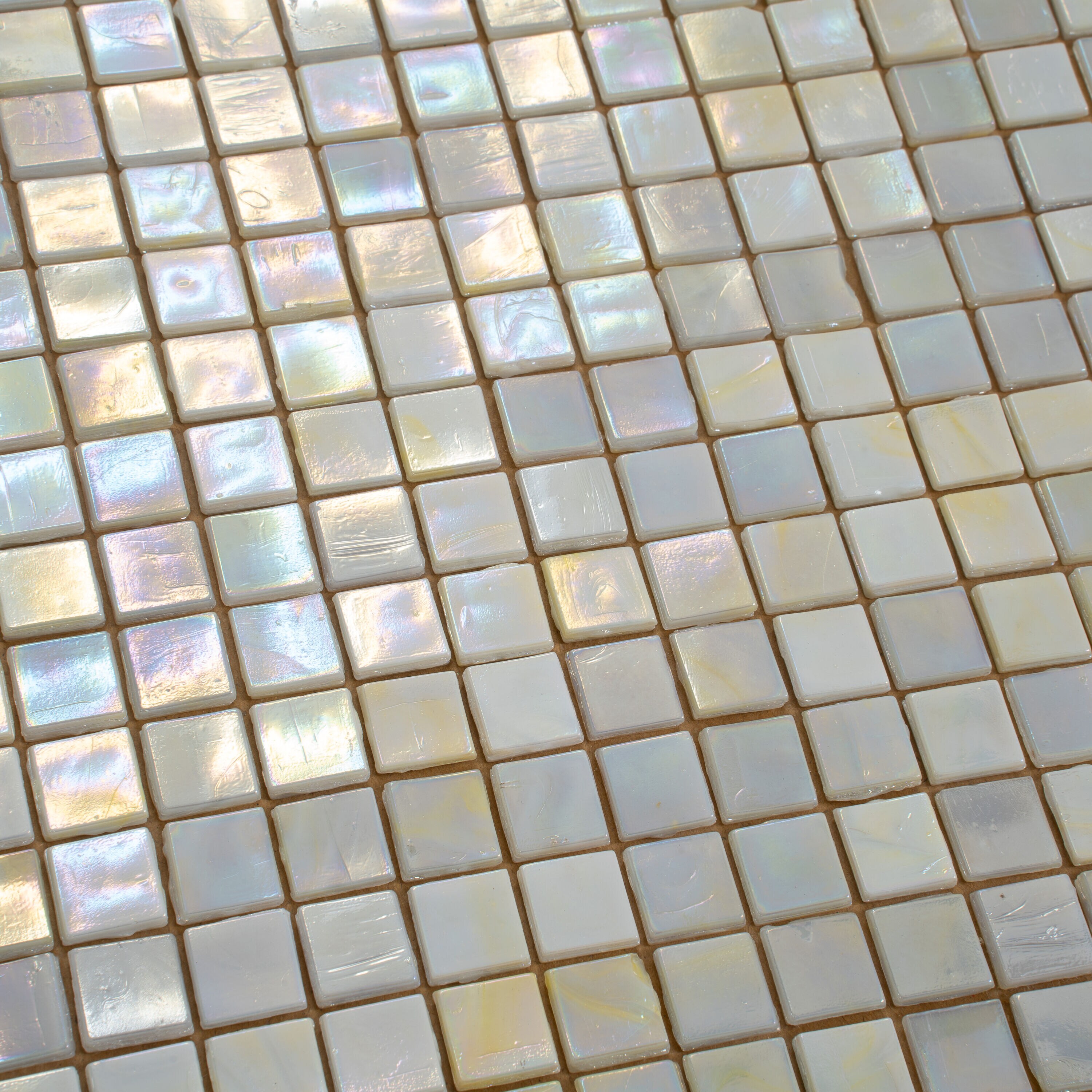 Skosh 11.6" x 11.6" Iridescent Glass Mosaic Tile