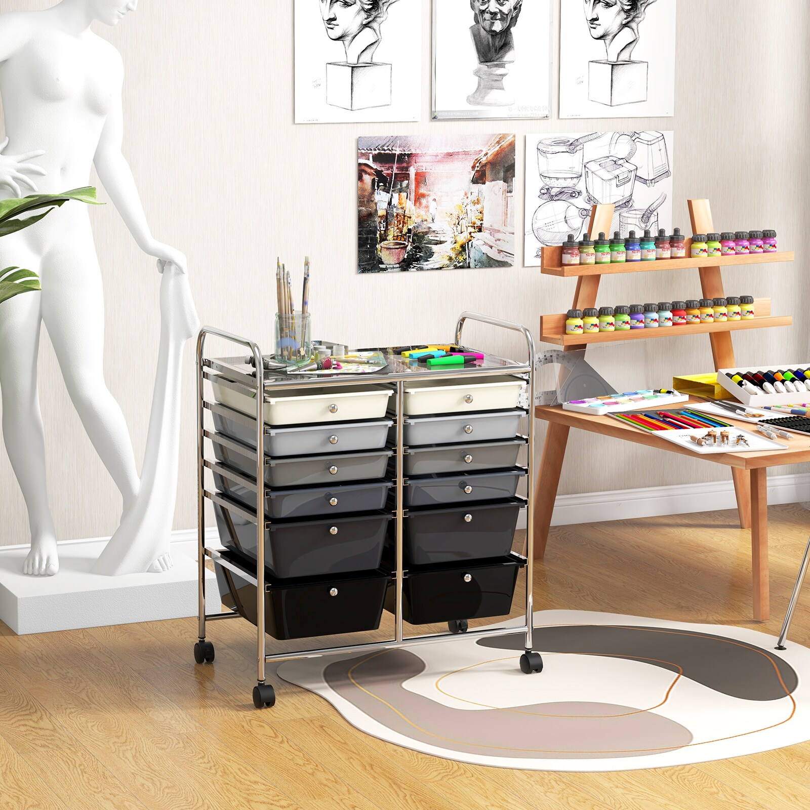 Slickblue D-CO-JZ00565WH Office-Carts - View #7