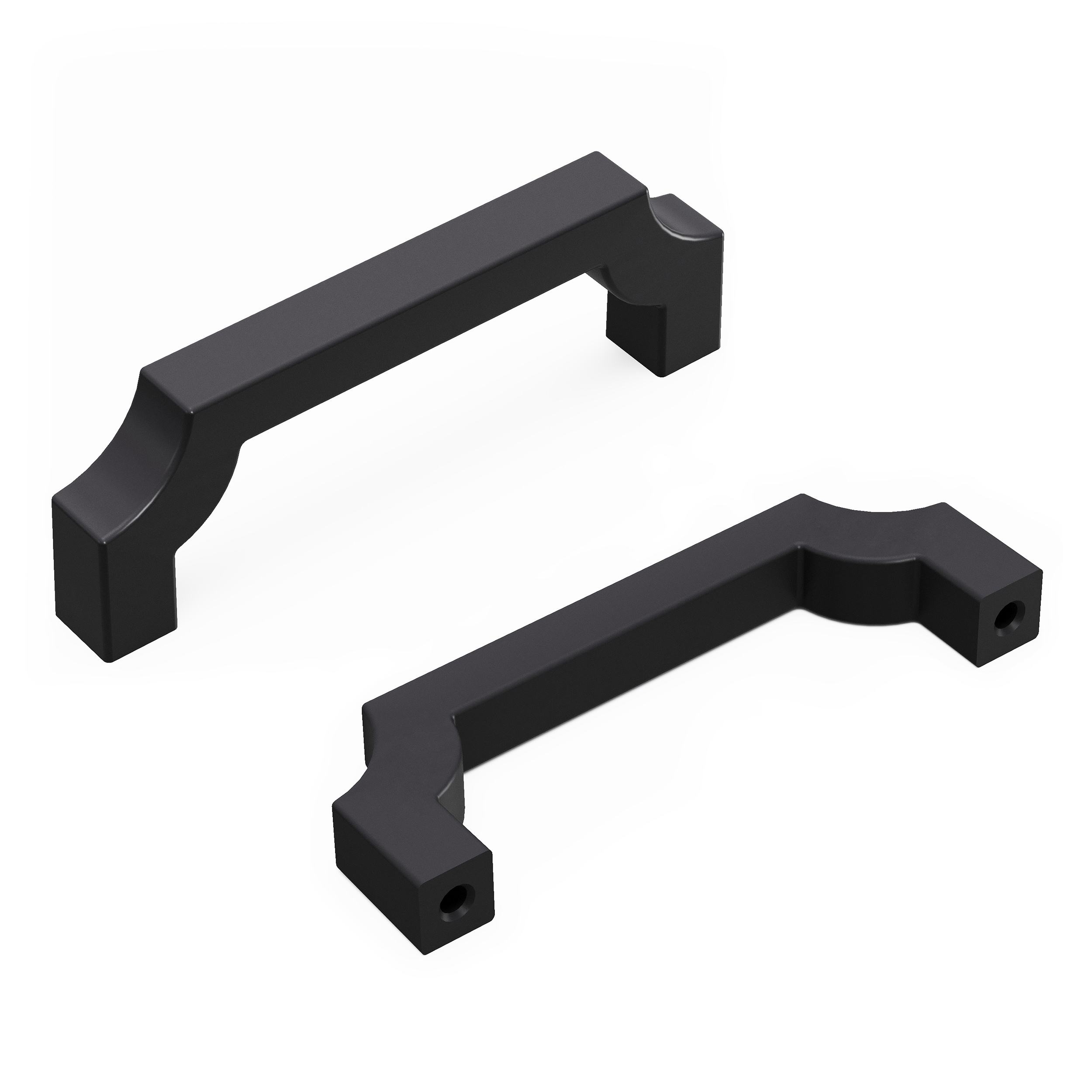 Belwith Monarch 3-in , 76mm Center to Center Matte Black Arch Handle Drawer Pull