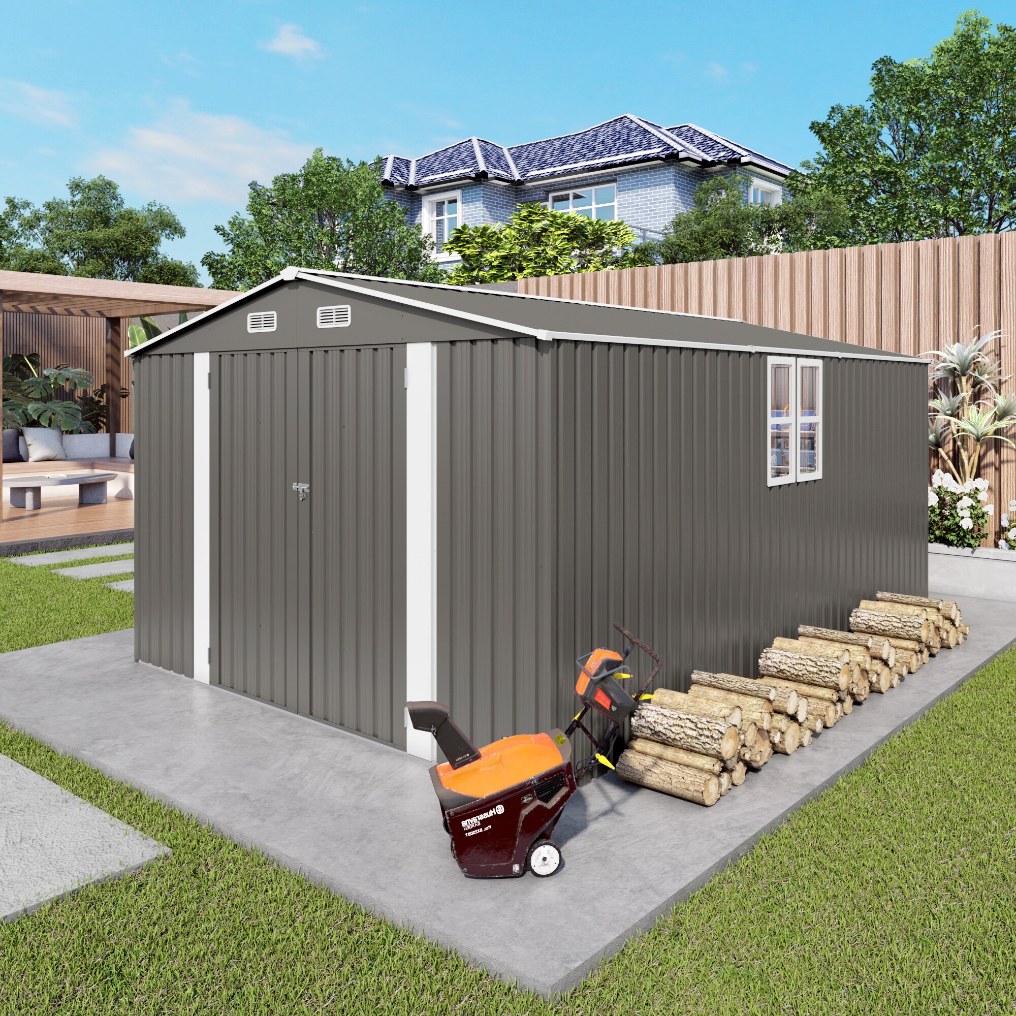Huluwat P1-13S00005 Metal-Storage-Buildings-Sheds - View #12
