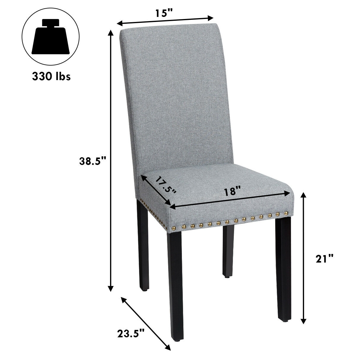 WELLFOR HW-HWY2-65395SL Dining-Chairs - View #2