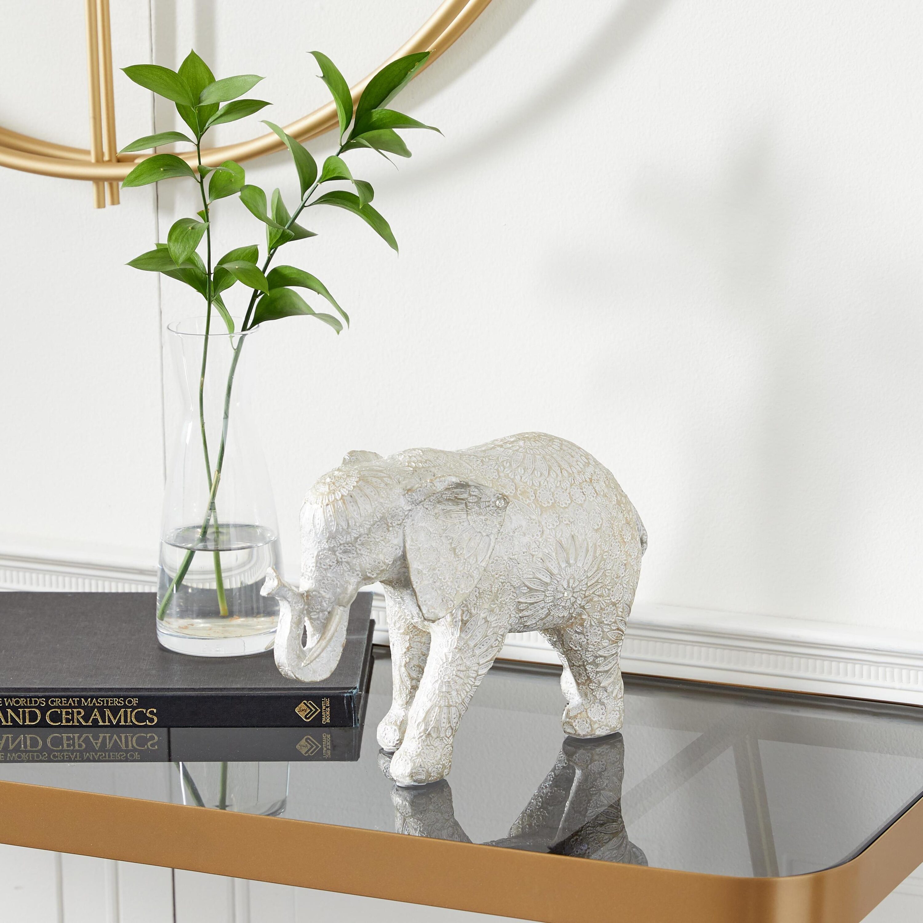 Grayson Lane 38298 White Polyresin Modern Sculpture