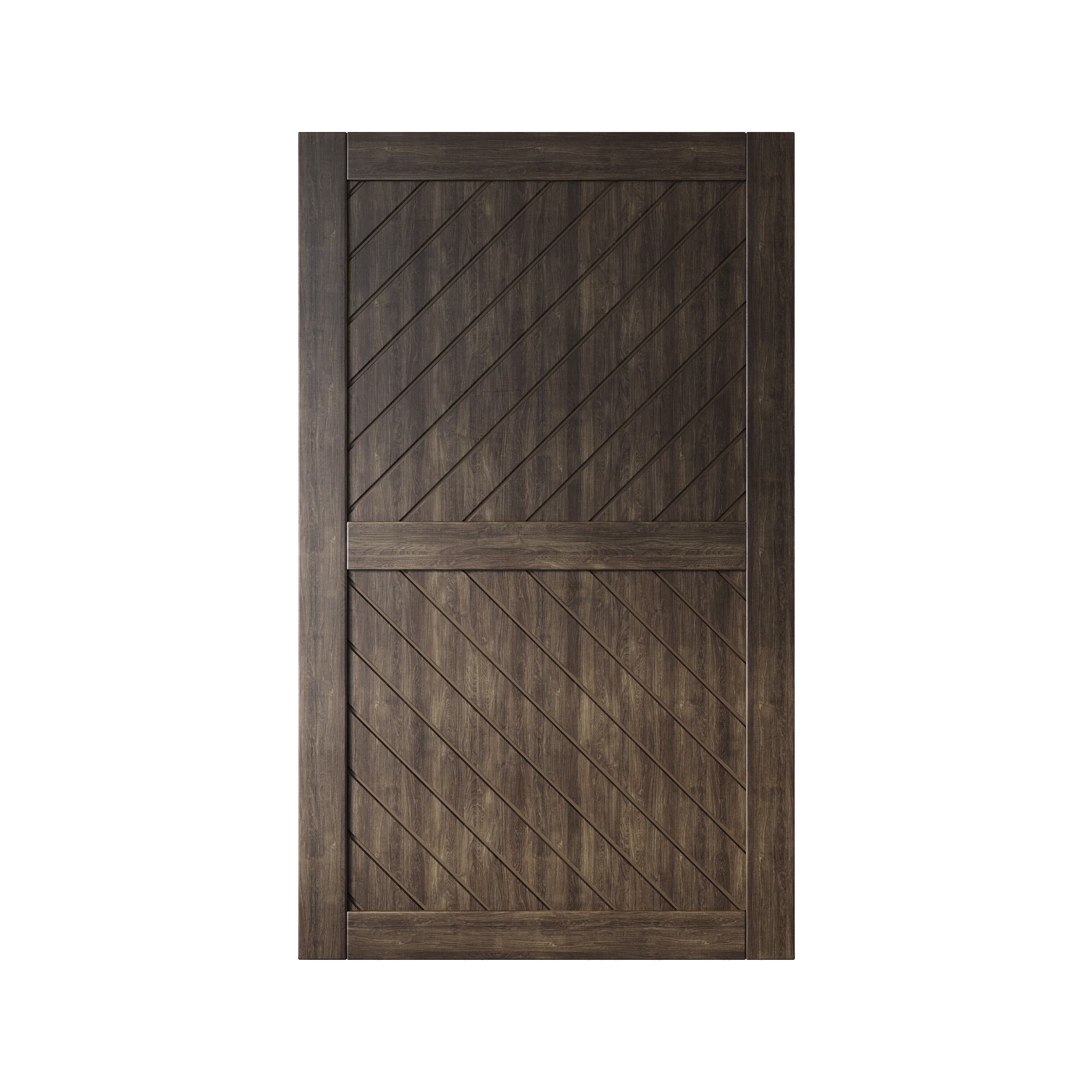 HOMACER XT3-4280-EB 42-in x 80-in Ebony Prefinished Non-standard Pine Wood Solid core Single Barn Door (Hardware Not Included)