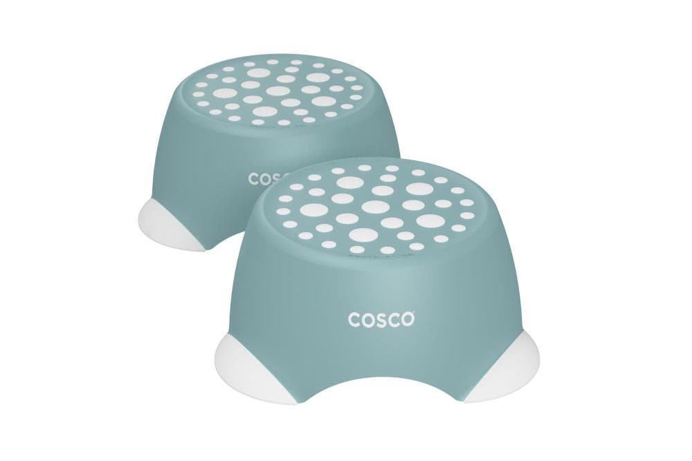 1-Step 150 lbs. Capacity Blue Plastic Step Stool | - Cosco 11908BLU2E