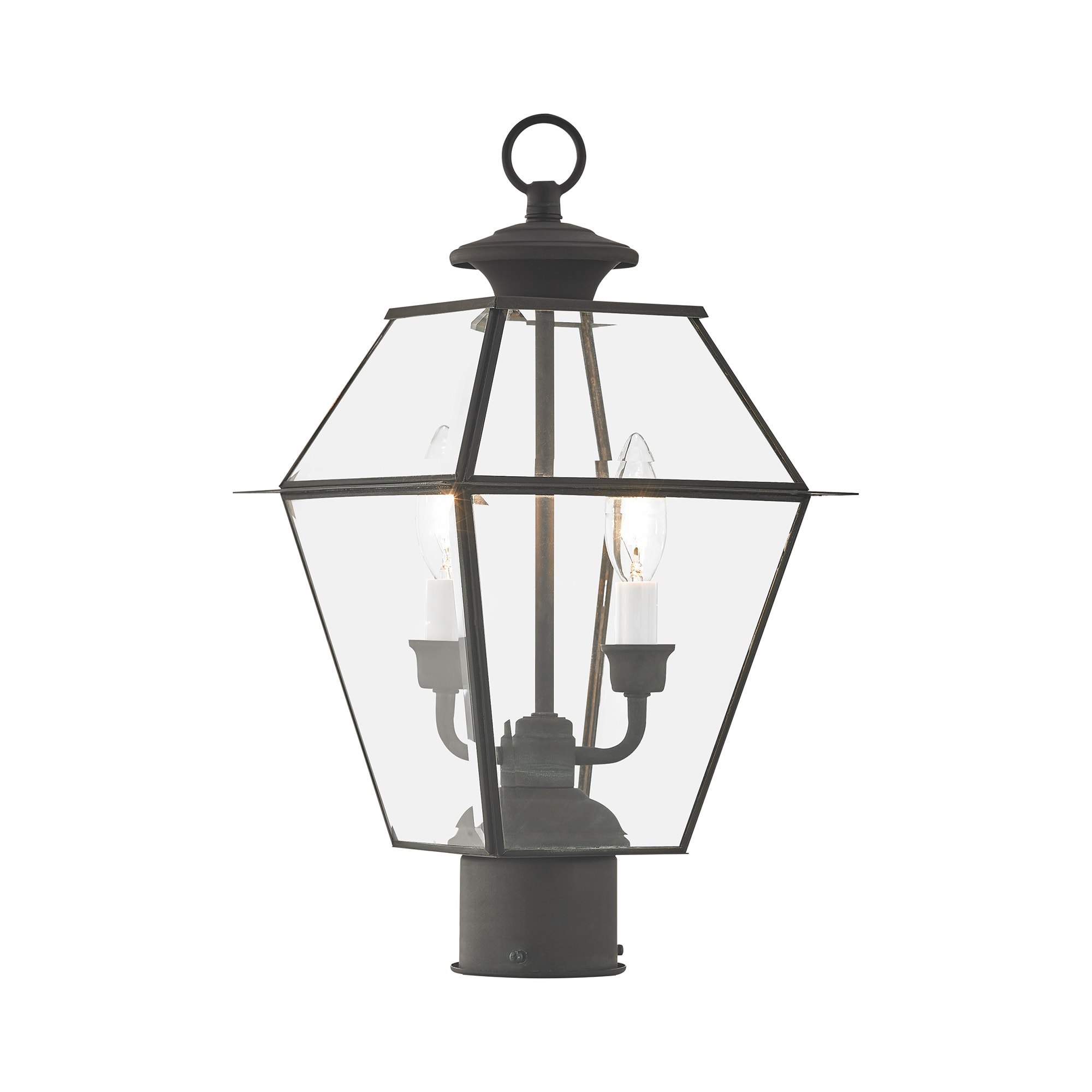 Livex Lighting 2284-61 Westover 16.5-in Charcoal Traditional Outdoor Light post lantern