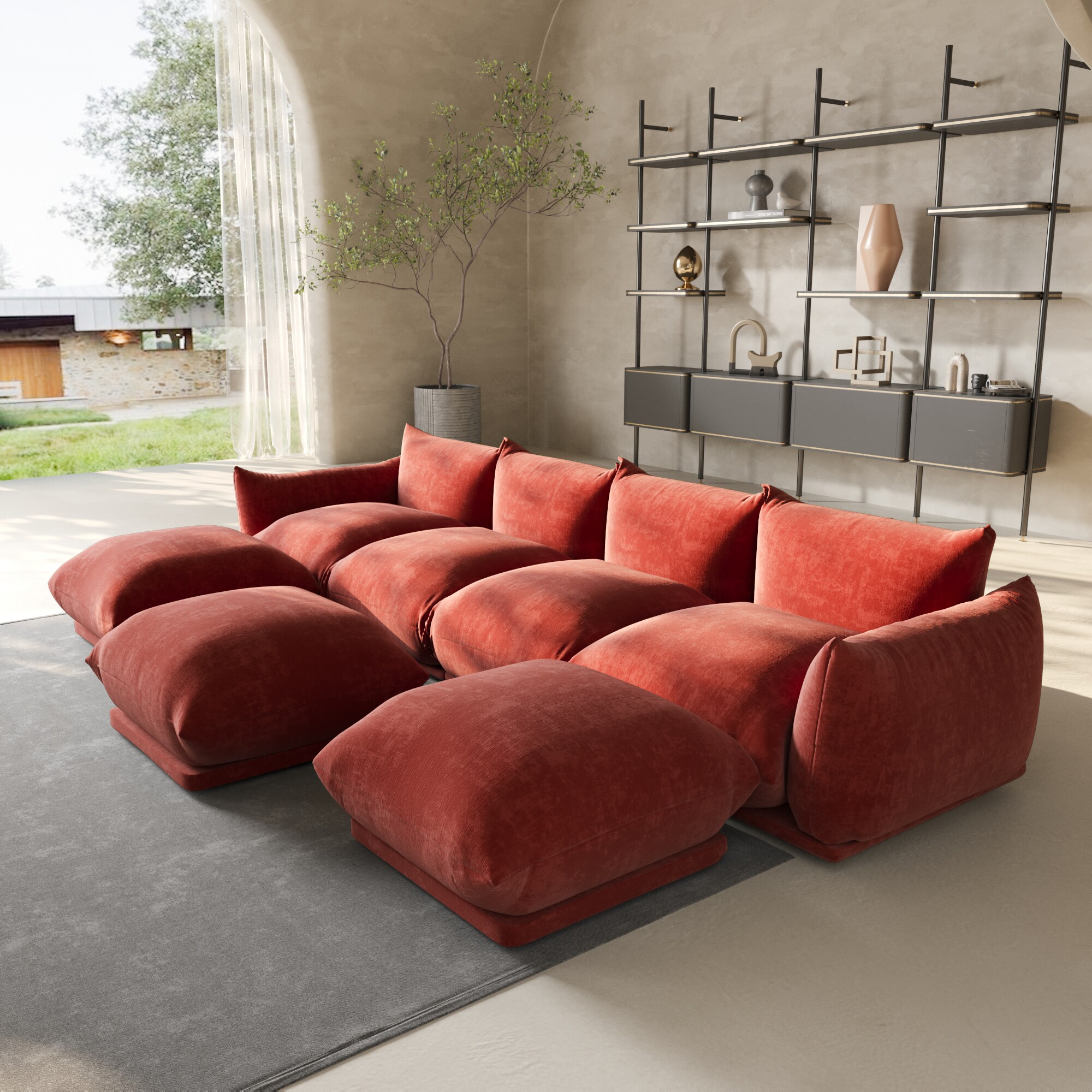 BuotiqHom DH-A-119OR-S4+3 Sofas-Loveseats - View #2