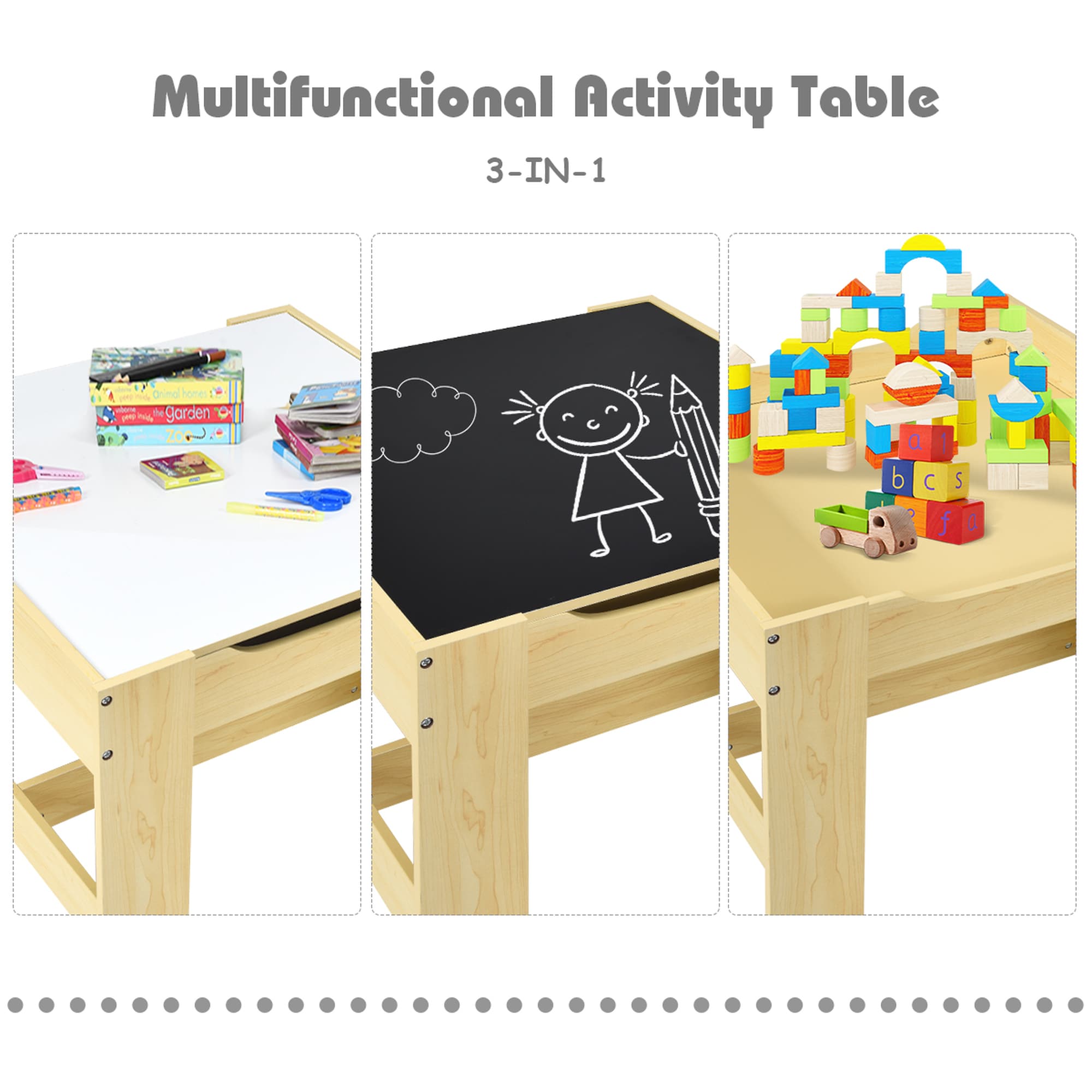 Costway BB5518NA Kids-Play-Tables - View #6
