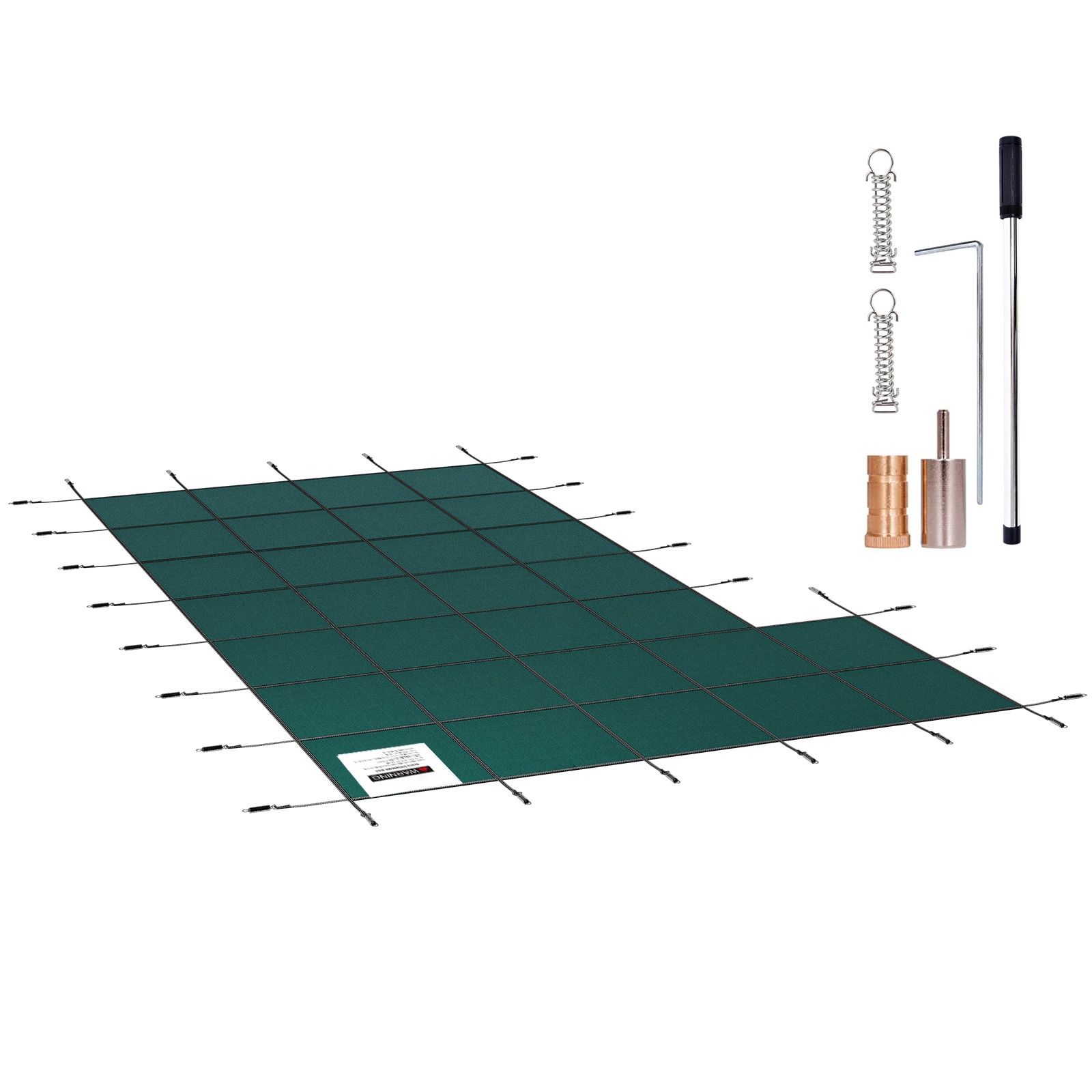 SVOPES SVOPESYYCMDZ100638V0 34-ft x 18-ft Inground Pool Safety Cover Polypropylene Leaf safety and winter Rectangle Pool Cover