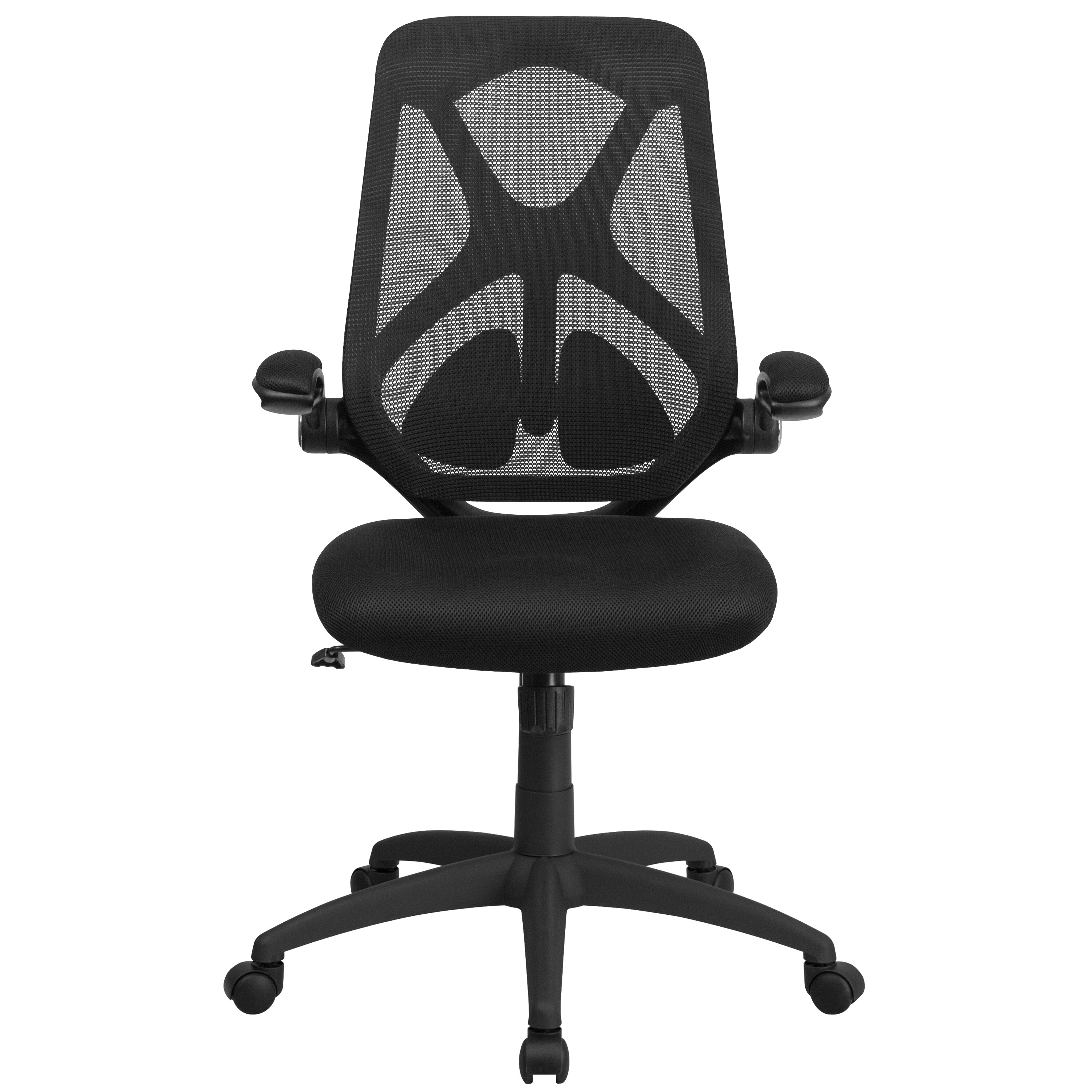 Flash Furniture Black Contemporary Adjustable Height Swivel Mesh Executive  Chair in the Office Chairs department at