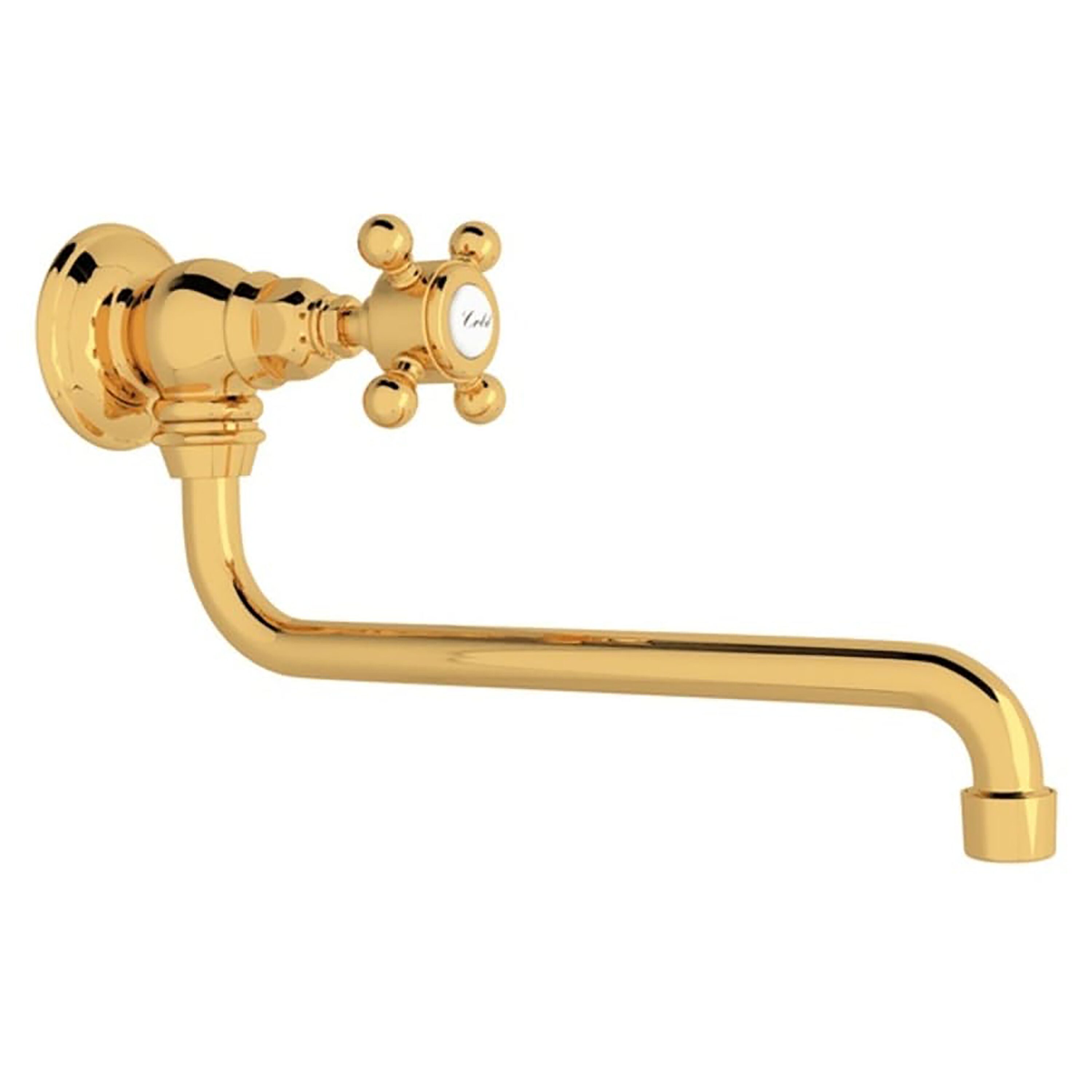 Rohl Italian Brass Single Handle High-arc Kitchen Faucet in the Kitchen  Faucets department at