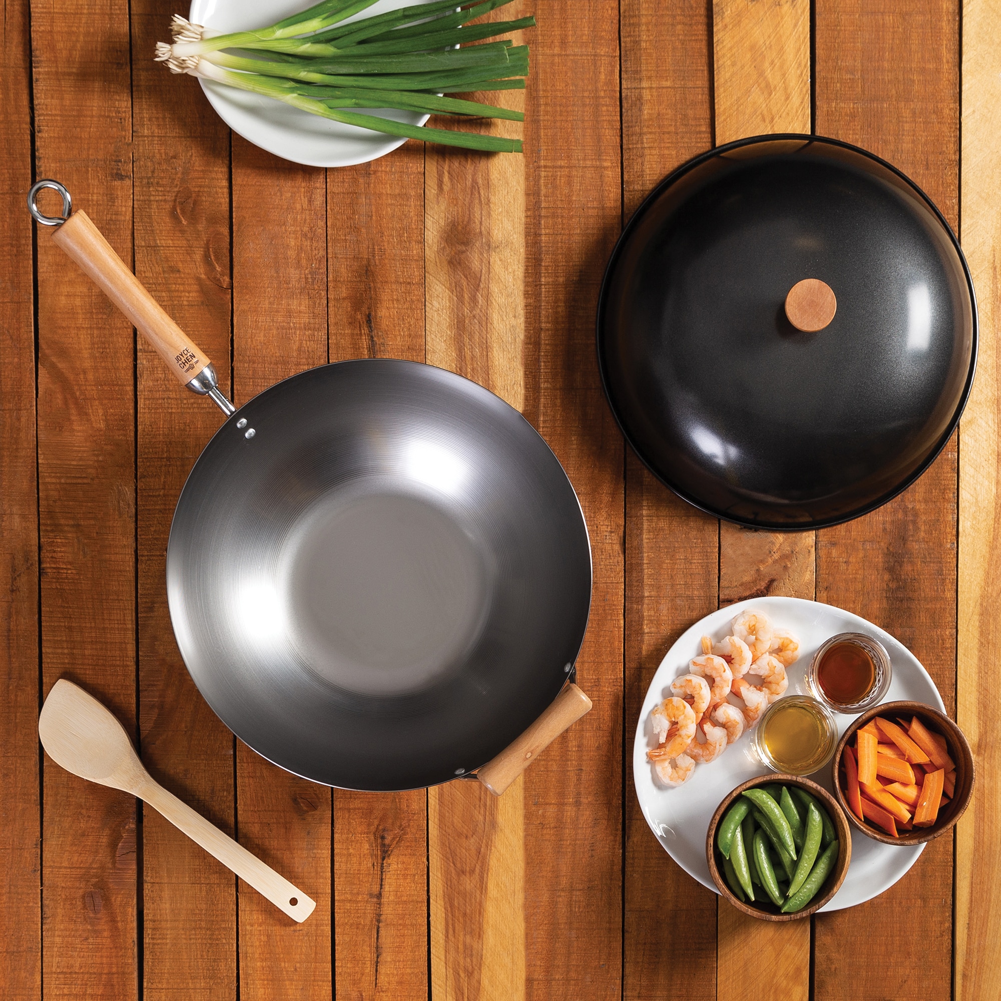 Joyce Chen Classic 14-in Carbon Steel Wok with Lid ESCLJ219972 at Lowes.com