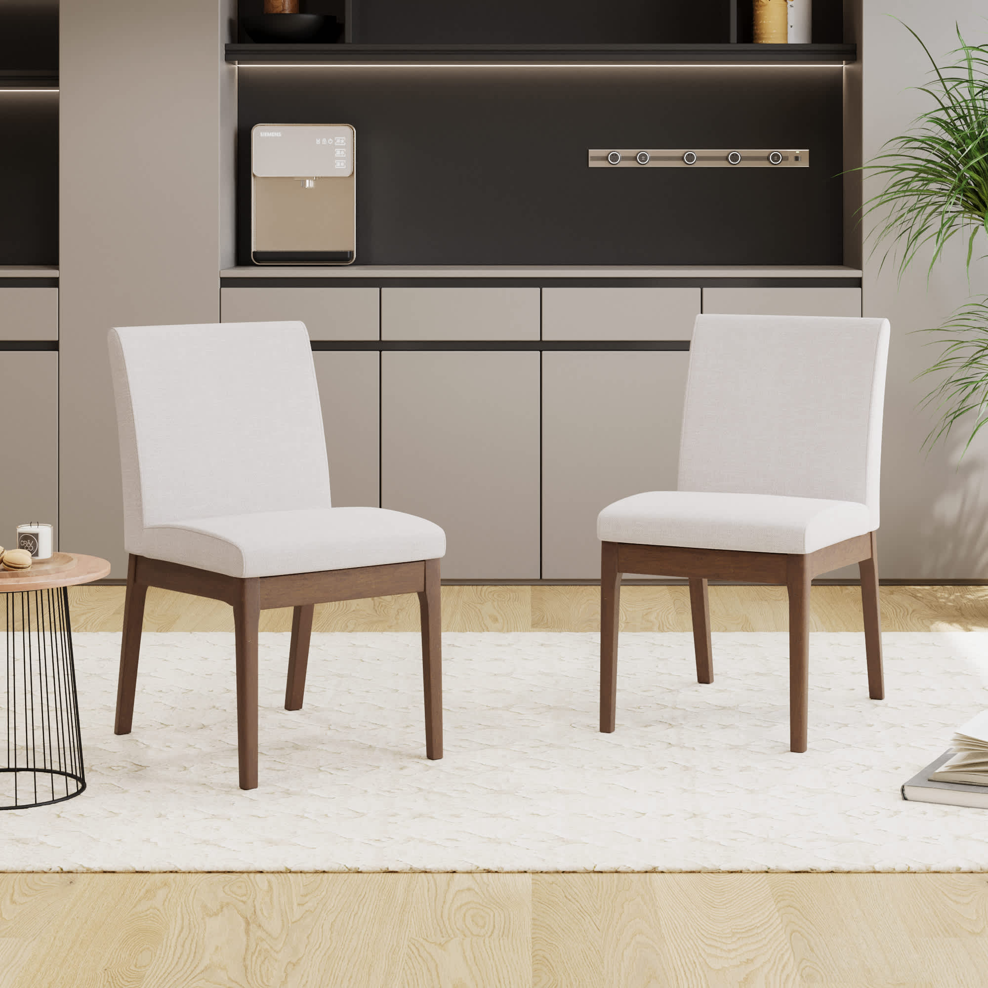 Vynxaria LEXY0066-DJCY-2WHI Dining-Chairs - View #2