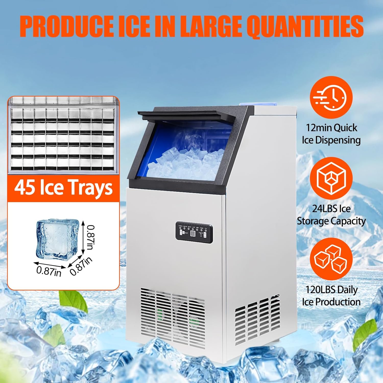 IdealHouse L076-WEDW-ID-GHQD Commercial-Ice-Makers - View #3