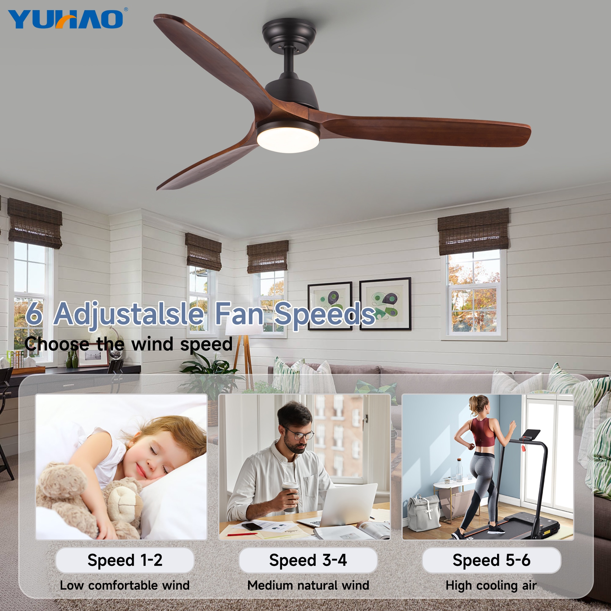YUHAO LSDC1110BKM52 Ceiling-Fans - View #13