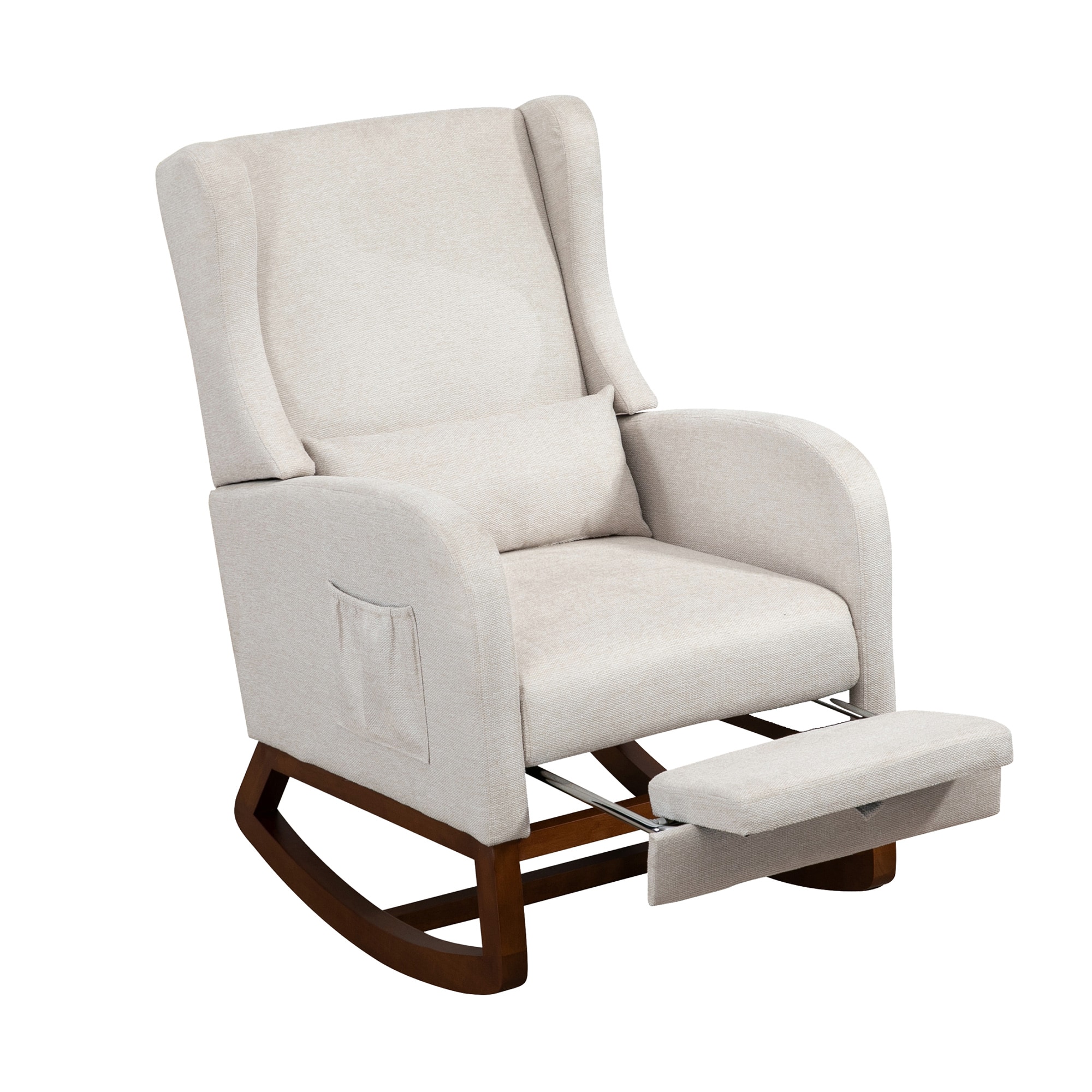 Hrinhom HC-W5030-BEIGE Casual BEIGE Rocking Chair