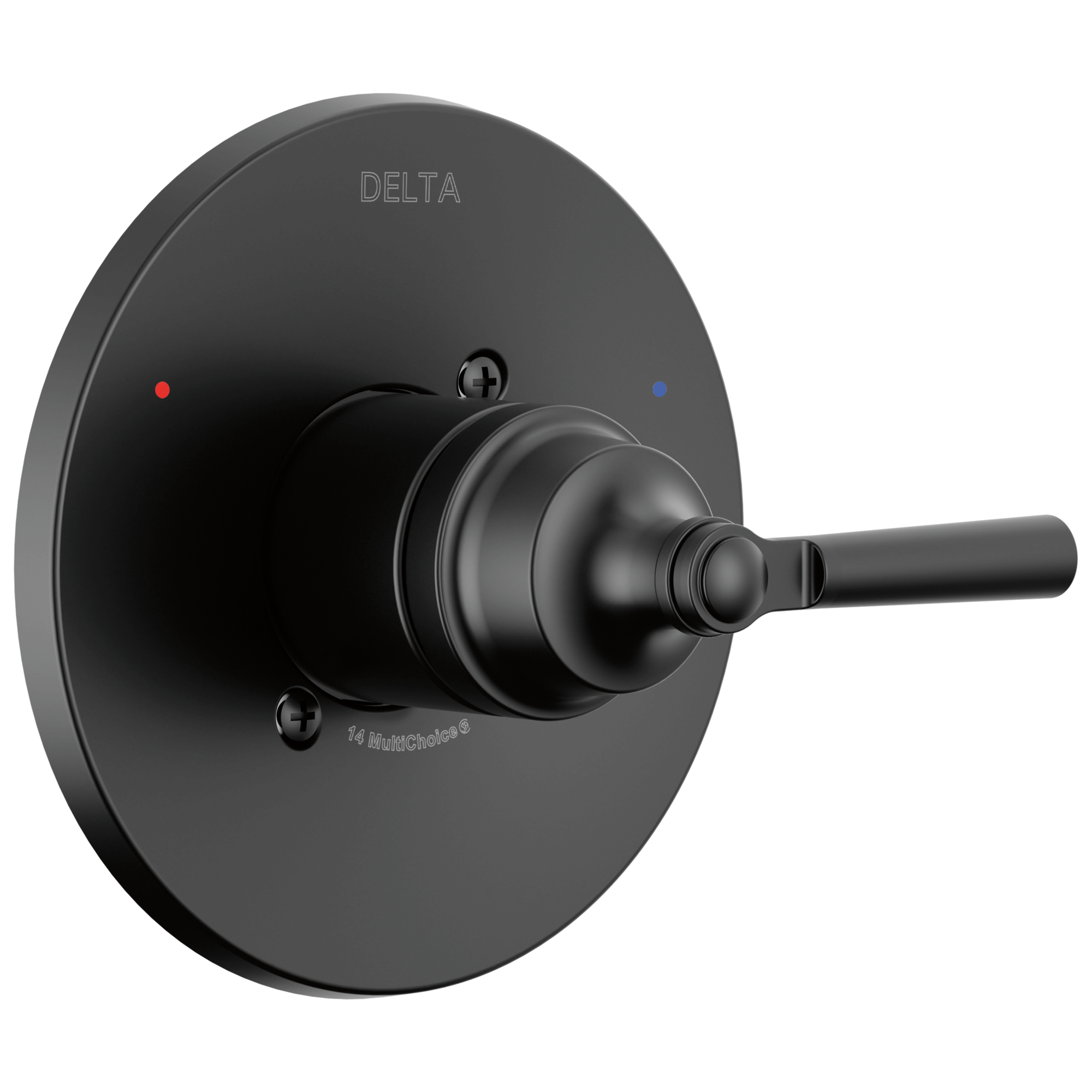 Delta T14035-BL Saylor Matte Black 6.5-Inches Universal Bathtub/Shower Diverter 0.5-Inches -ID