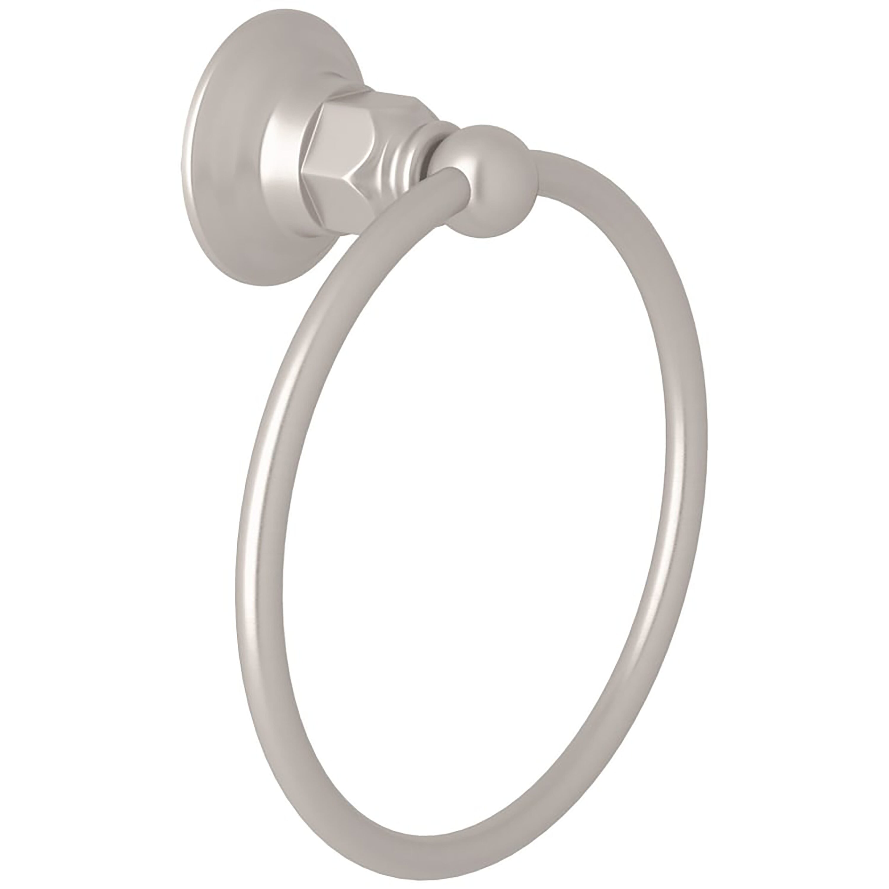 Rohl ROT4STN Satin Nickel Wall mount Single Towel Ring