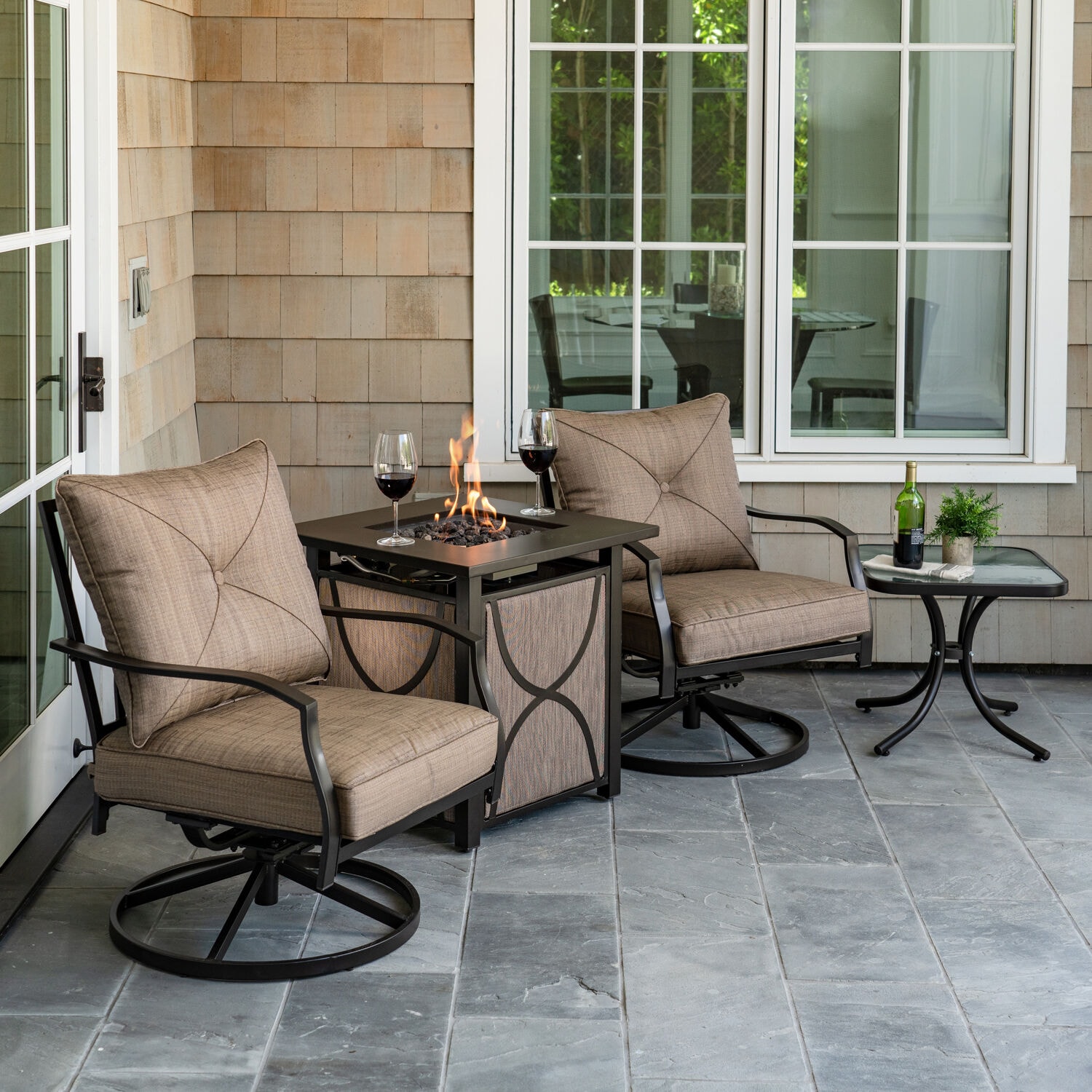 Hanover PALM4PCSWFP-TAN Patio-Conversation-Sets - View #11