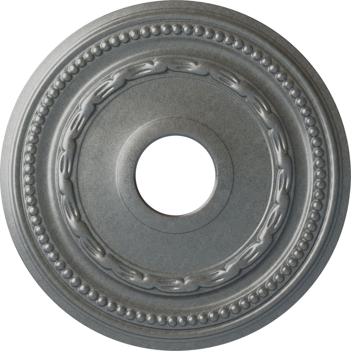 Ekena Millwork CM15FEPLS Federal 15.375-in W x 15.375-in L Painted Platinum Polyurethane Whole Ceiling Medallion