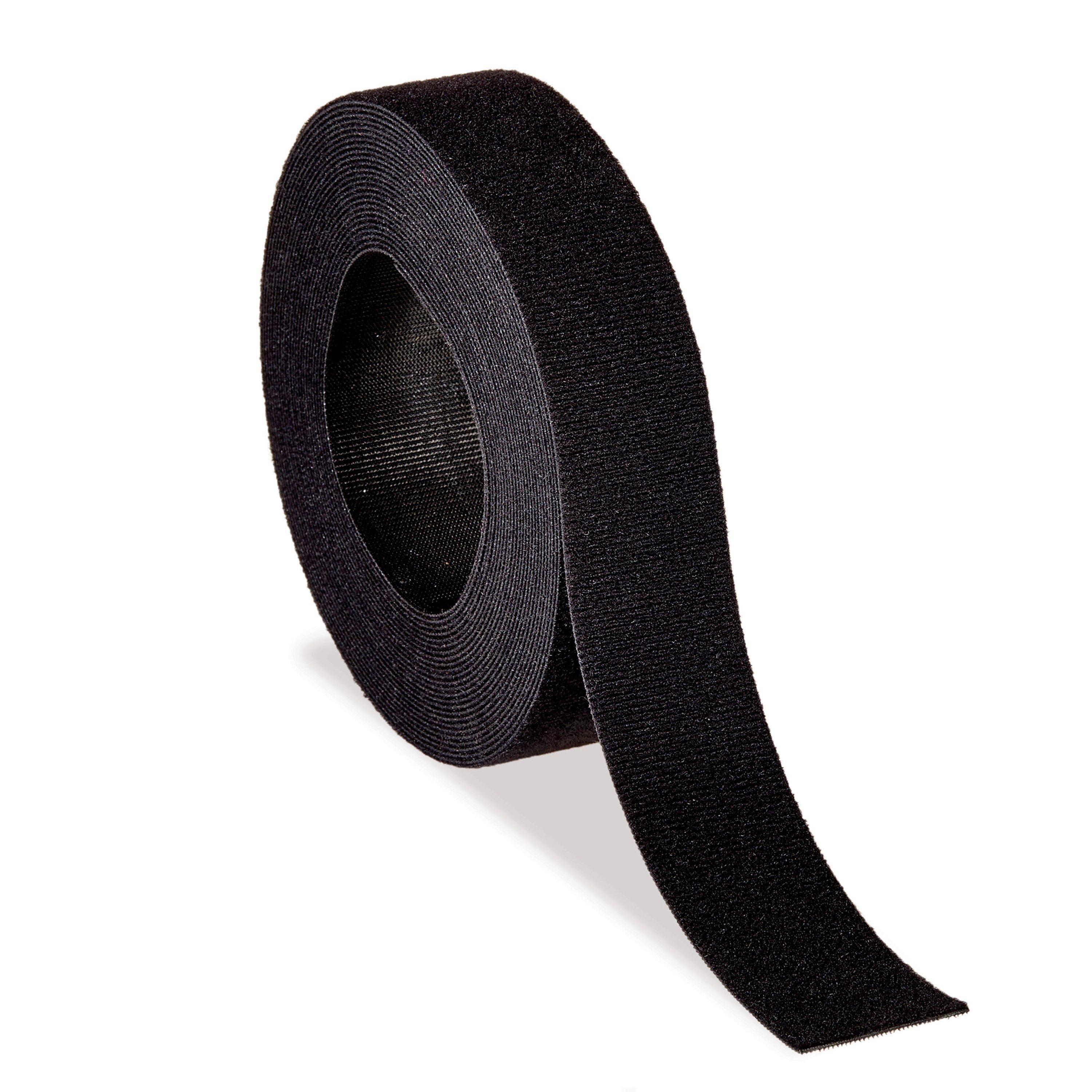 VELCRO Brand Sticky Back 15ft x 3/4in Roll Black 180-in Hook and