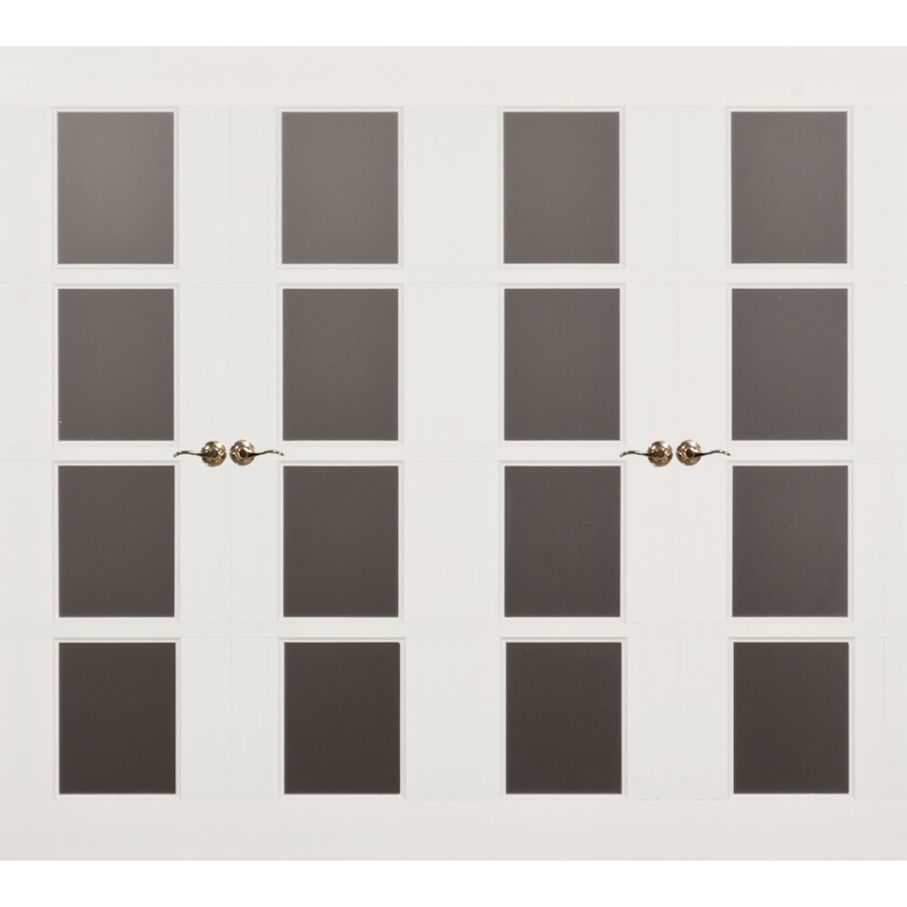 FrenchPorte FPC97WHBRS Christina 9-ft x 7-ft White Single Garage Door with Windows