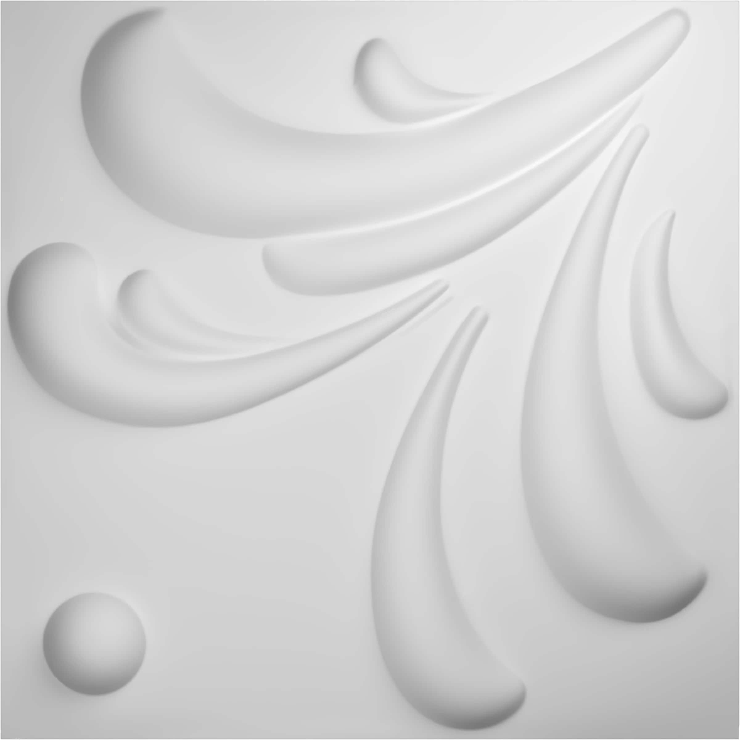 Ekena Millwork WP20X20ACWH 19-5/8-in x 19-5/8-in Embossed Paintable/Stainable White PVC Abstract Wall Panel ( 2.67-sq ft )
