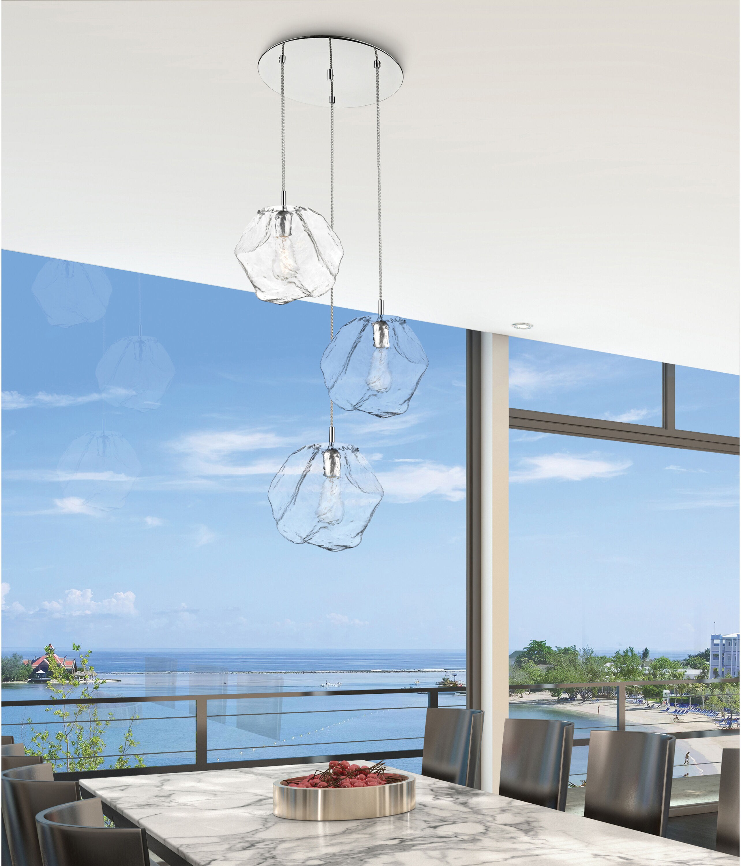 Access Lighting 63127LEDDLP-MSS/CLR Pendant-Lights - View #5