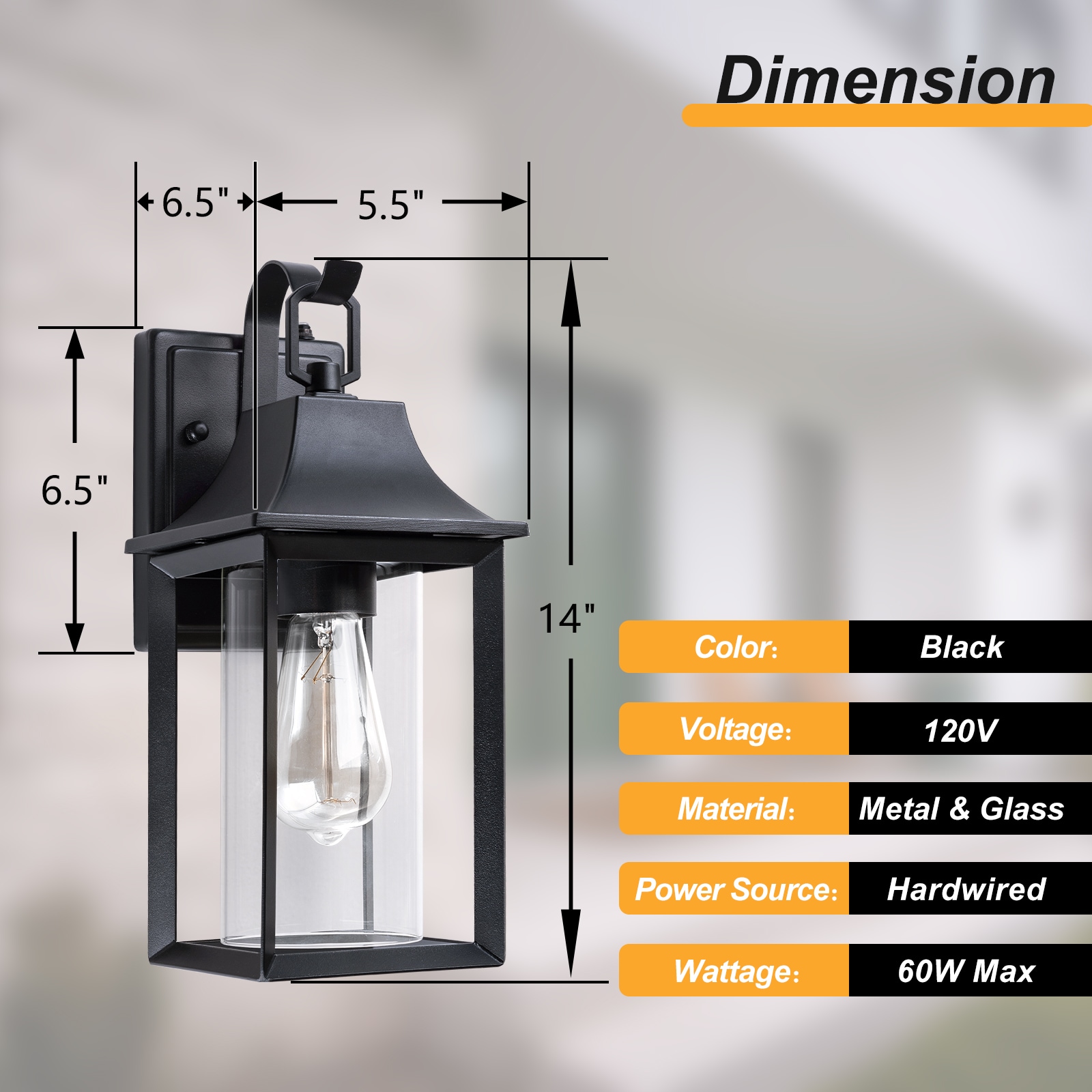 Maxax 7038-1BK Outdoor-Wall-Lighting - View #6