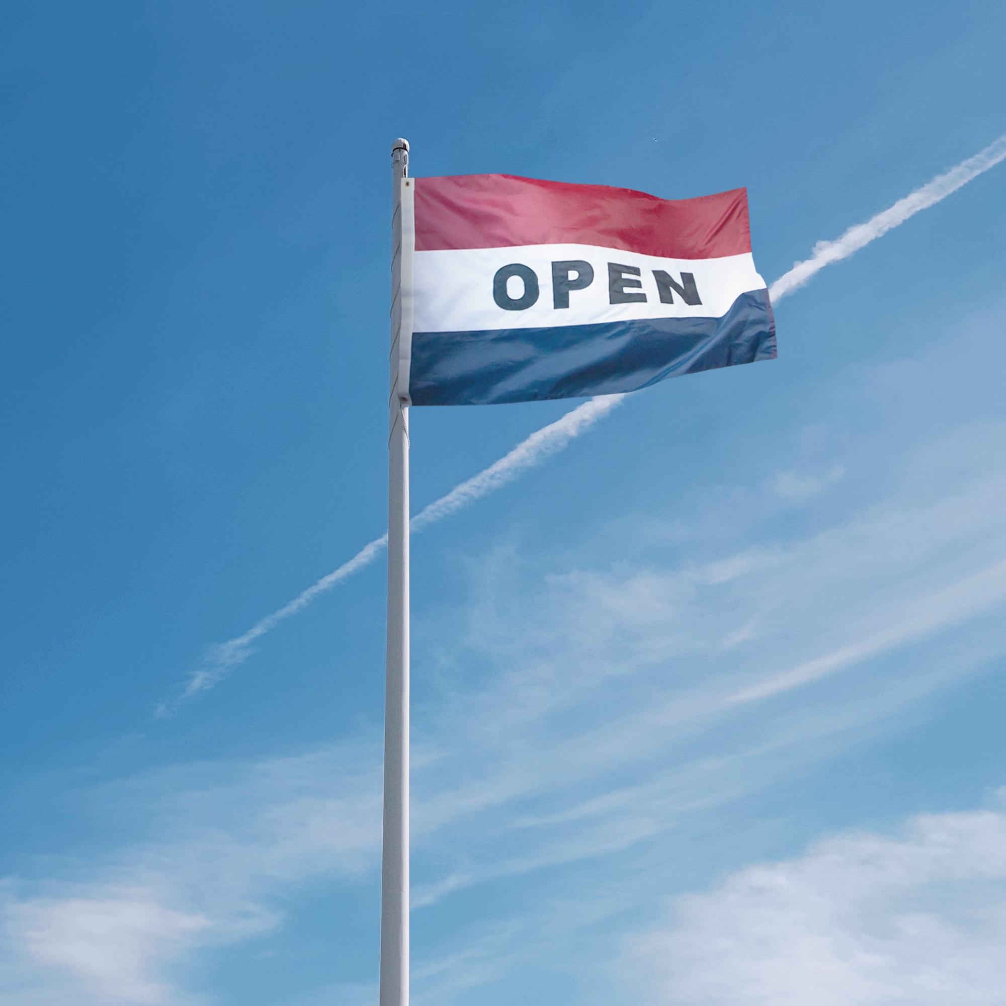 Embroidered Nylon 3x5 Ft Multi-Color Open Flag with Grommets