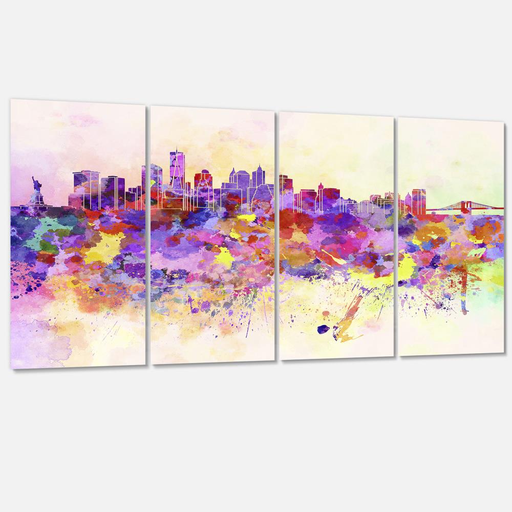 Designart 28-in H x 48-in W Cityscape Metal Print at Lowes.com