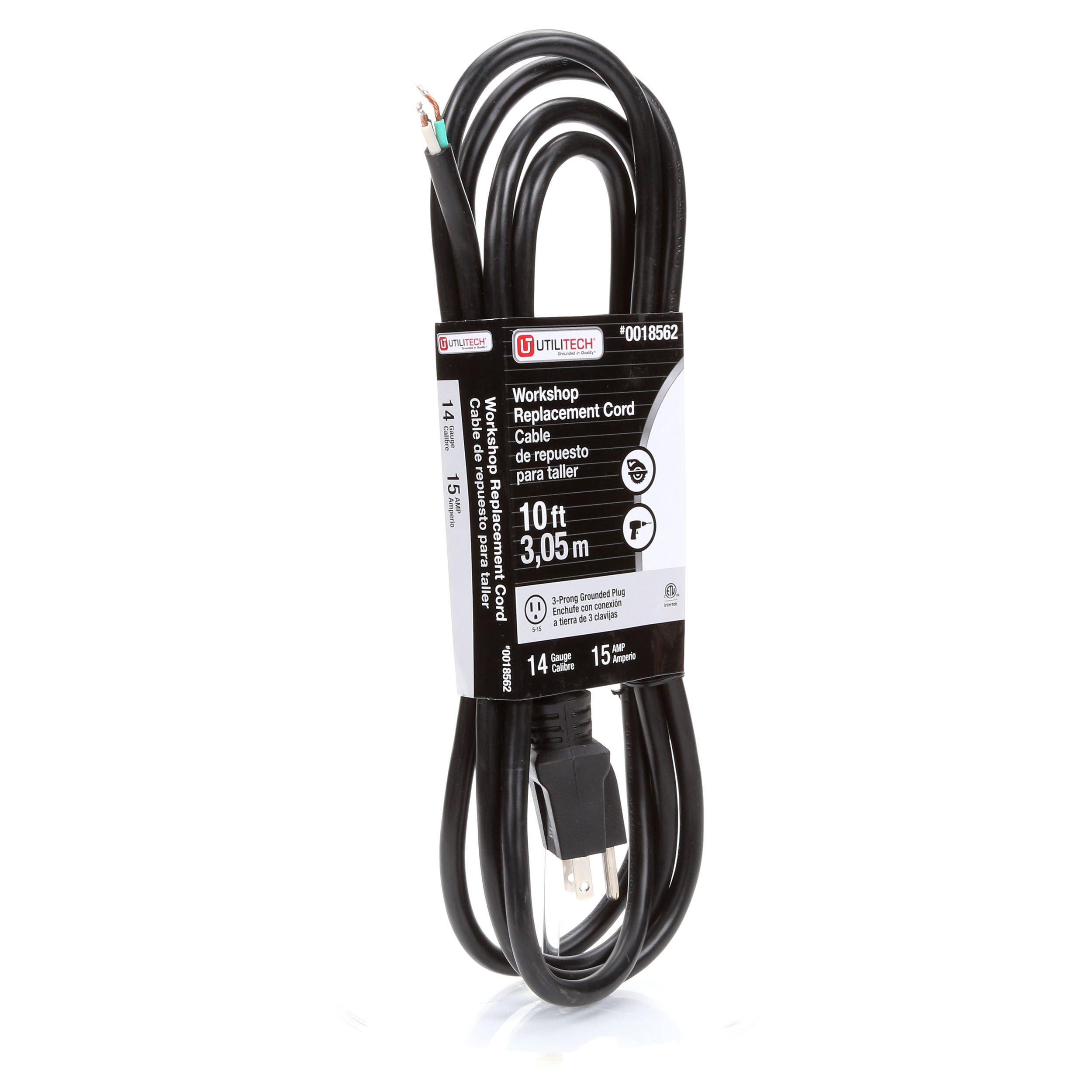 POWER FIRST 52NY24 Lock Ext Cord,25ft,12Ga,15A,SJTW,Yel/Blk 