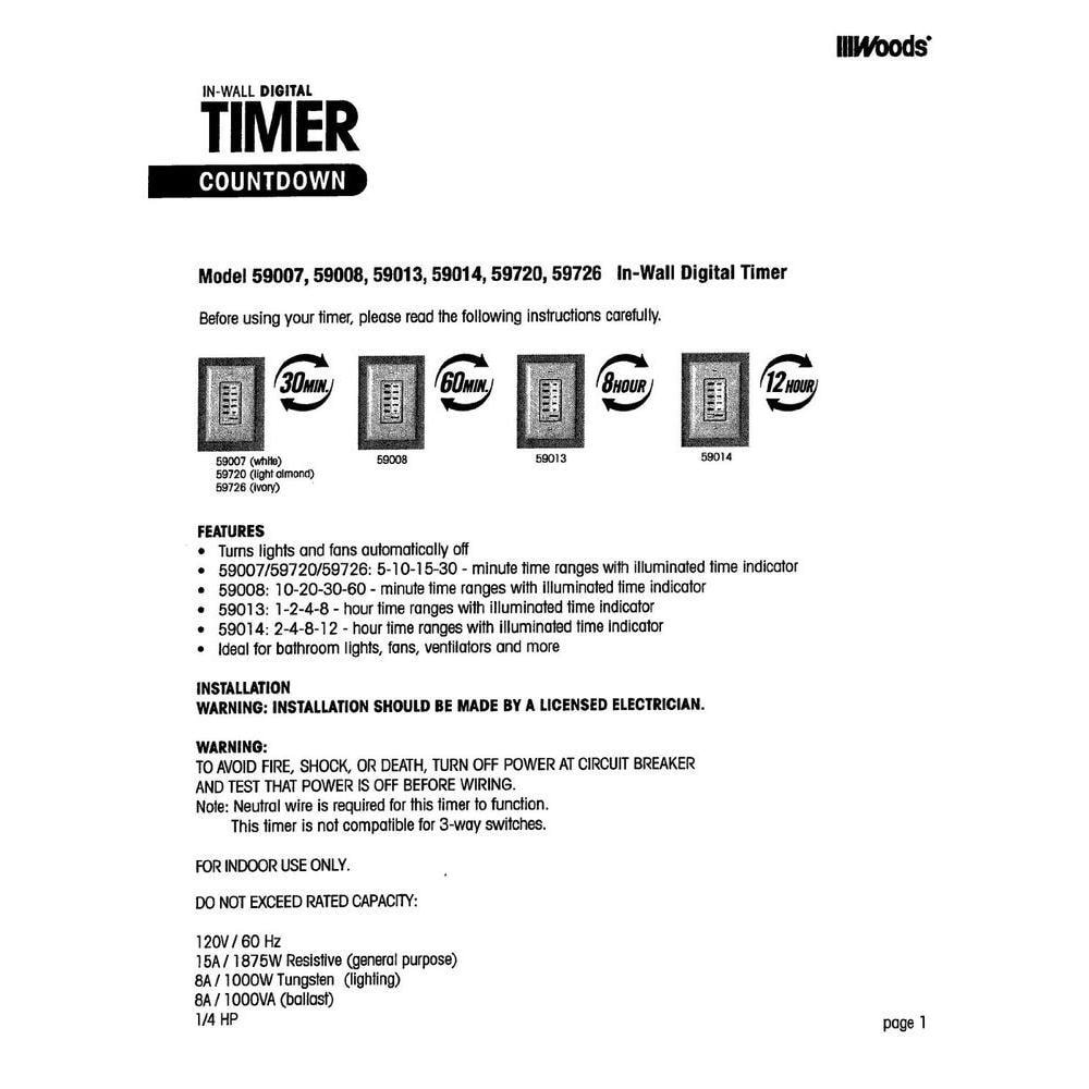 Woods 59014WD timers - View #5