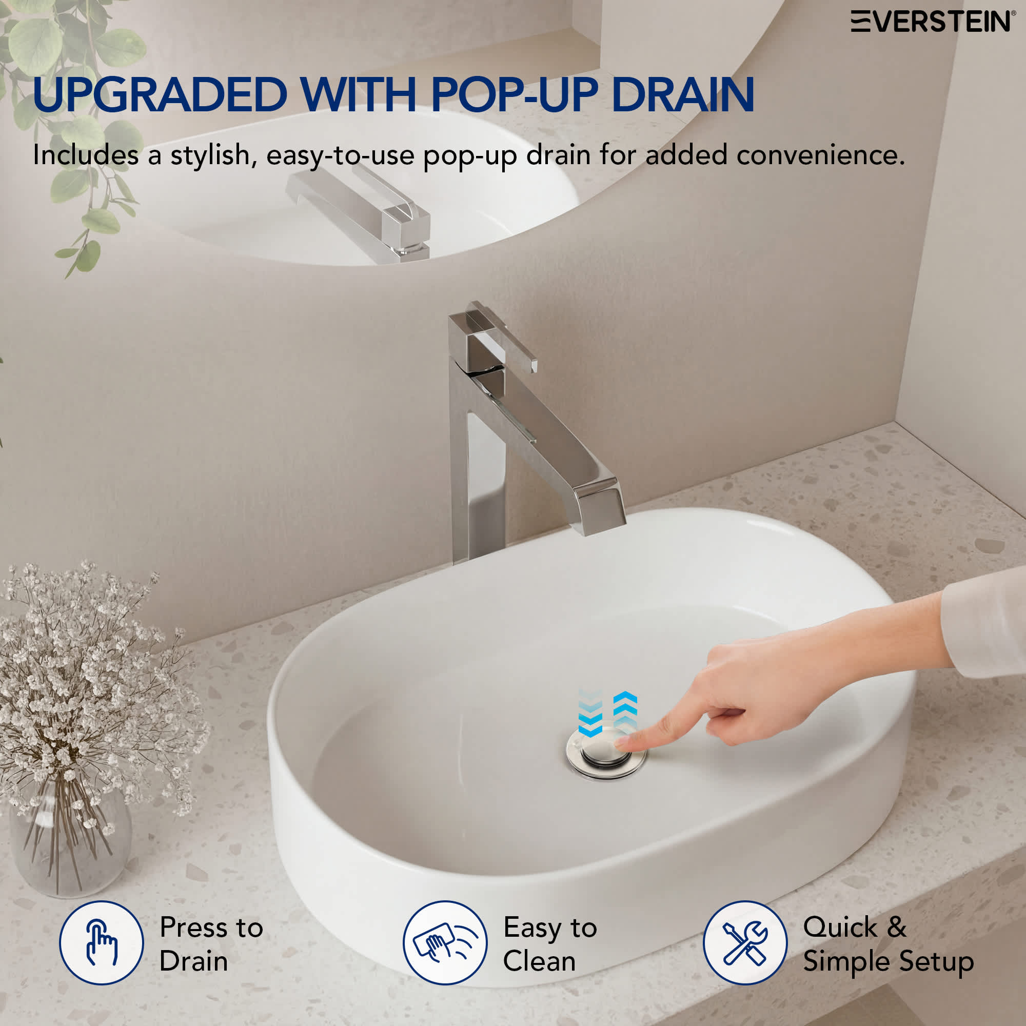 EVERSTEIN SFS-1312B-CH Lavatory-Faucets - View #7