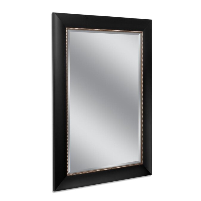 Black And Silver Beveled Wall Mirror, Black And Silver Framed Mirrors