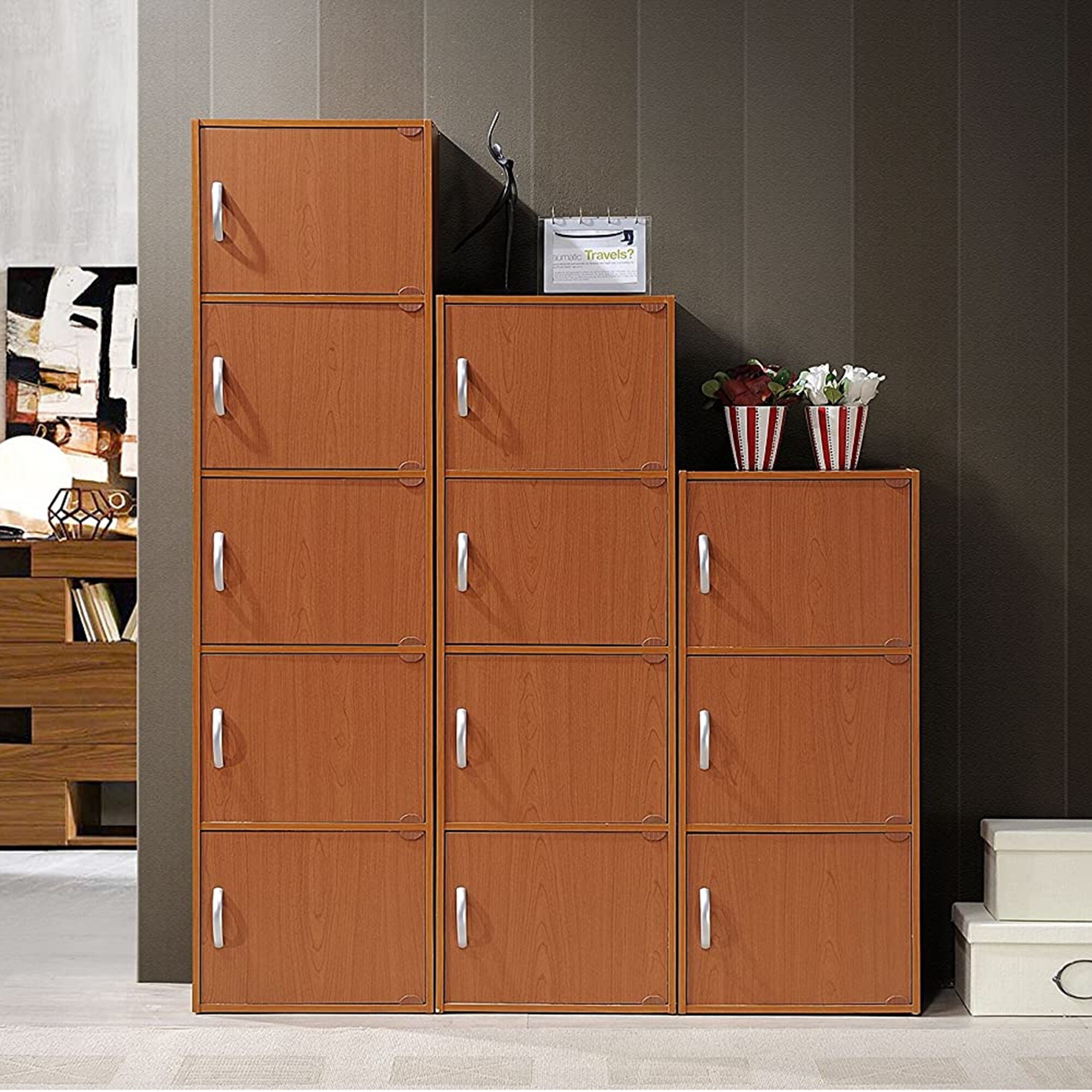 Hodedah HID4 CHERRY bookcases - View #4