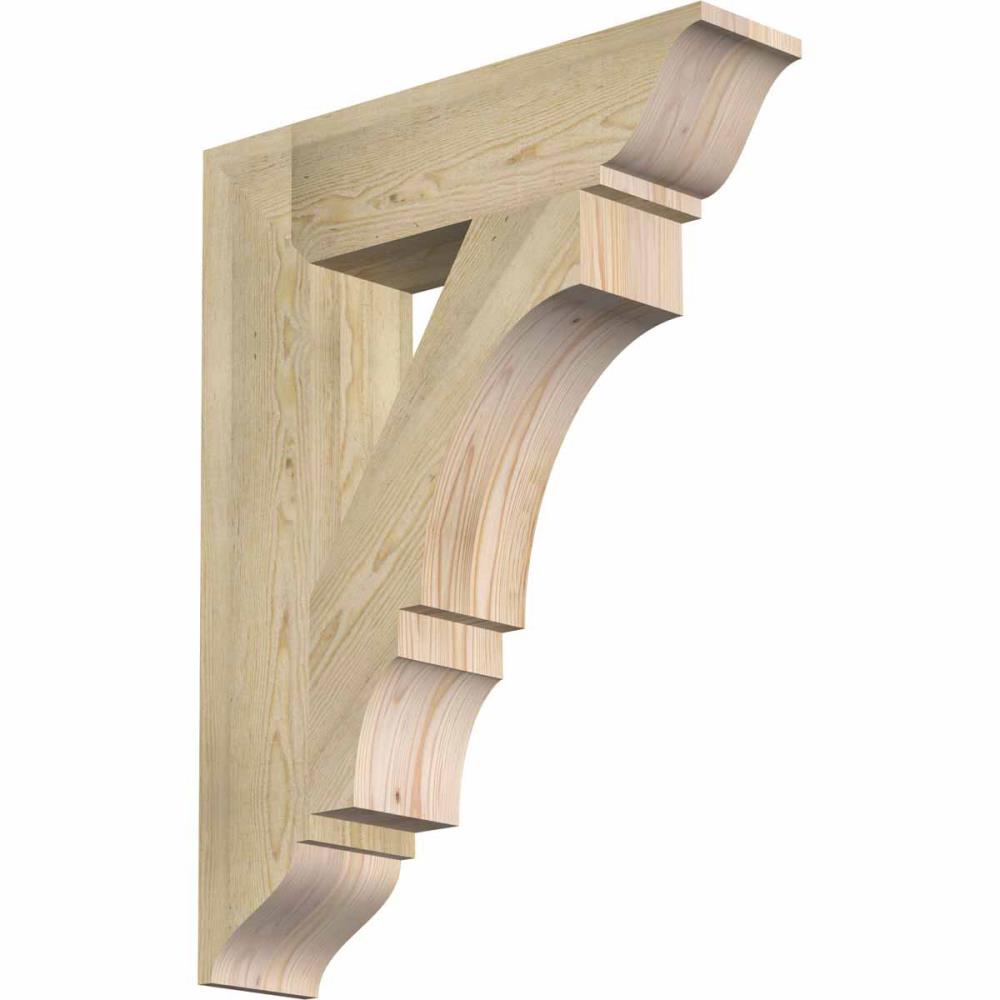 Ekena Millwork BKT06X26X34BOA01RDF Balboa traditional rough sawn 6-in x 26-in x 34-in Douglas fir Brown Wood Standard bracket
