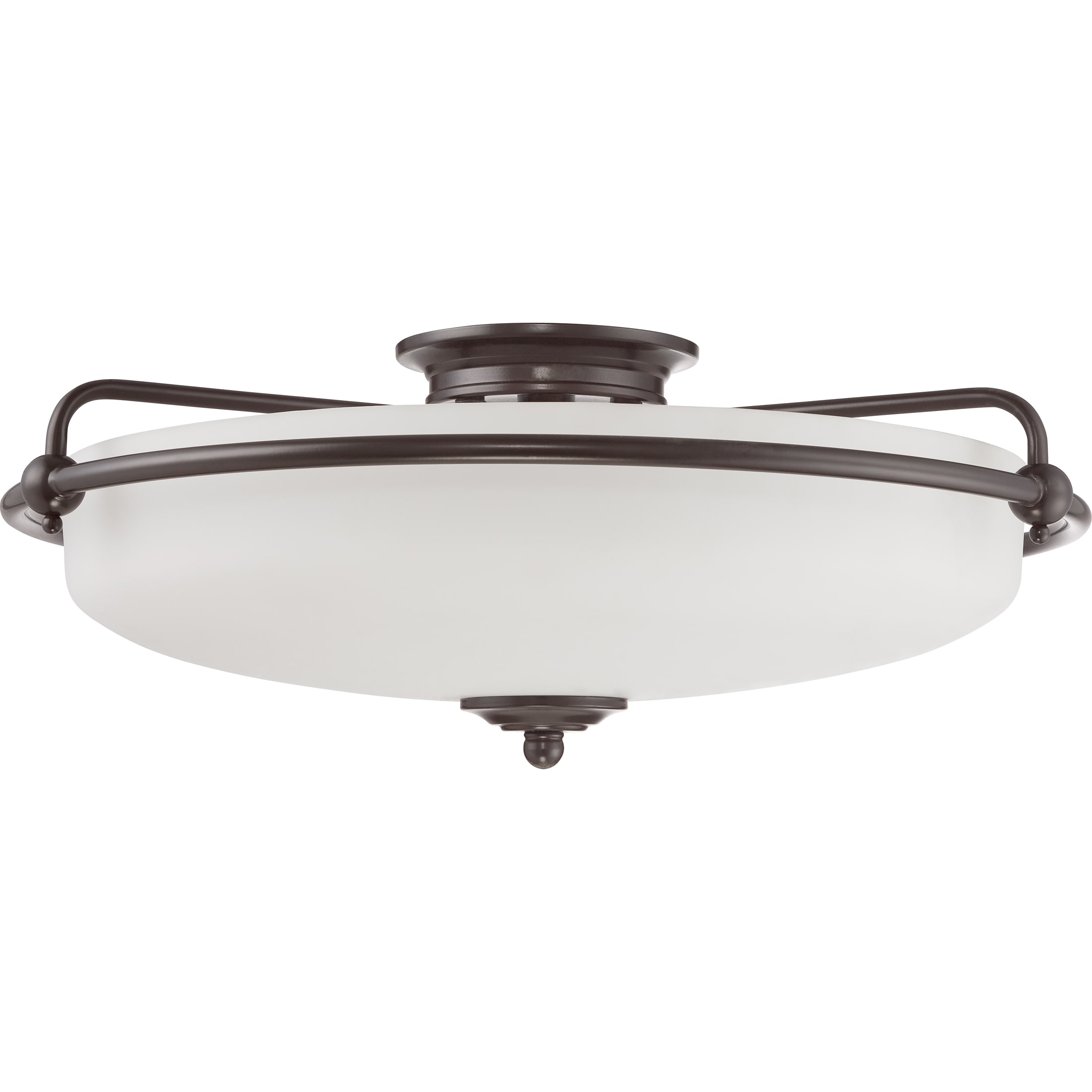 Quoizel Griffin 4-Light 21-in Palladian Bronze Incandescent Flush Mount  Light in the Flush Mount Lighting department at